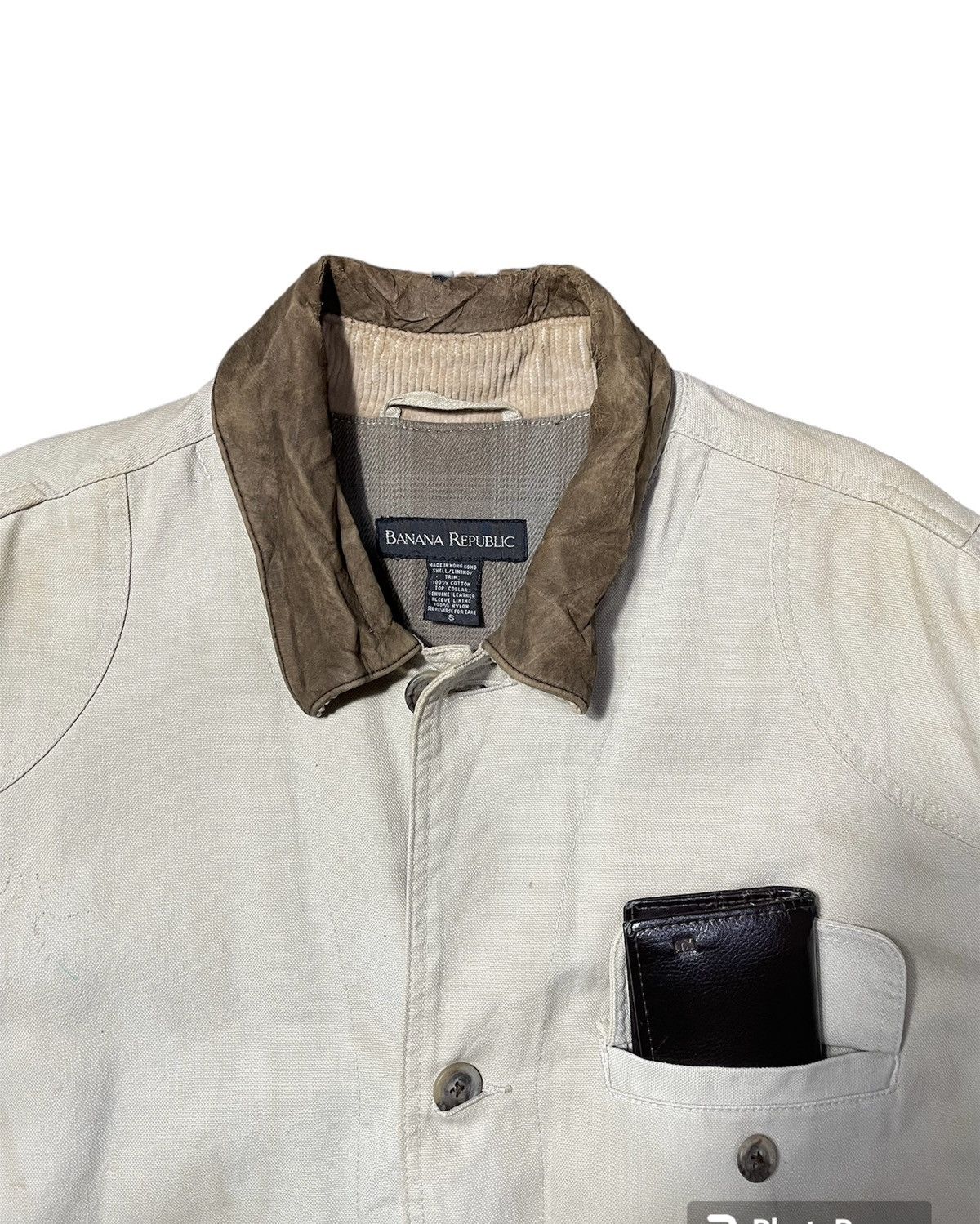 Banana Republic Wax Cotton Coat + Leather collar Banana Republic Size US S / EU 44-46 / 1 - 3 Thumbnail