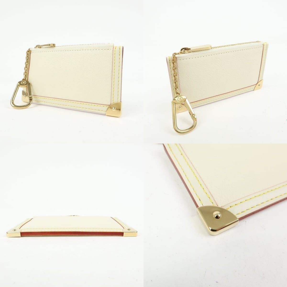 Louis Vuitton Louis Vuitton Suhali Pochette Cles Goatskin Key Pouch Cream Size ONE SIZE - 3 Thumbnail