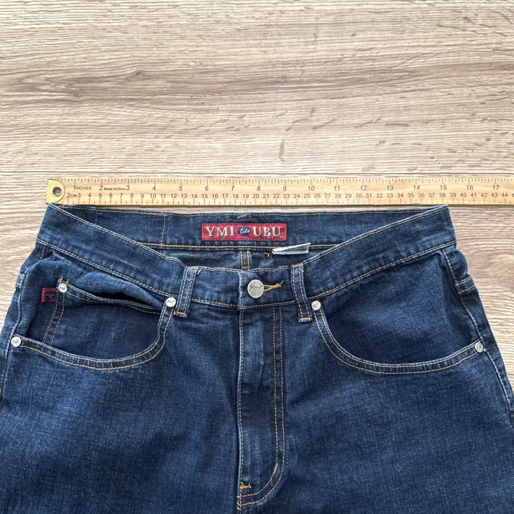 Vintage VINTAGE YMI Women's Jeans Size 14 High Rise Dark Wash Flared Denim Pants Size 38" / US 16 / IT 52 - 3 Thumbnail