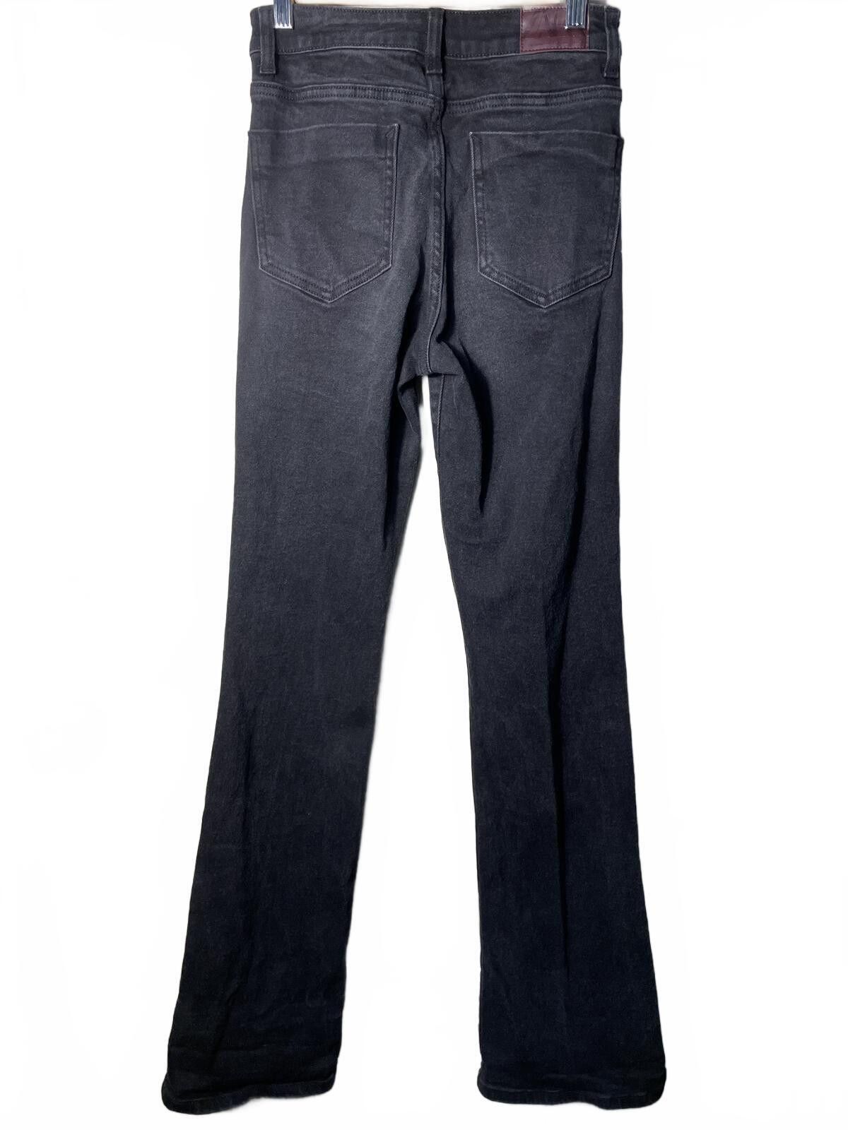 Zara Zara Flared Denim Jeans Women's Size 4 Black Grunge Boho Size 27" / US 4 / IT 40 - 6 Thumbnail