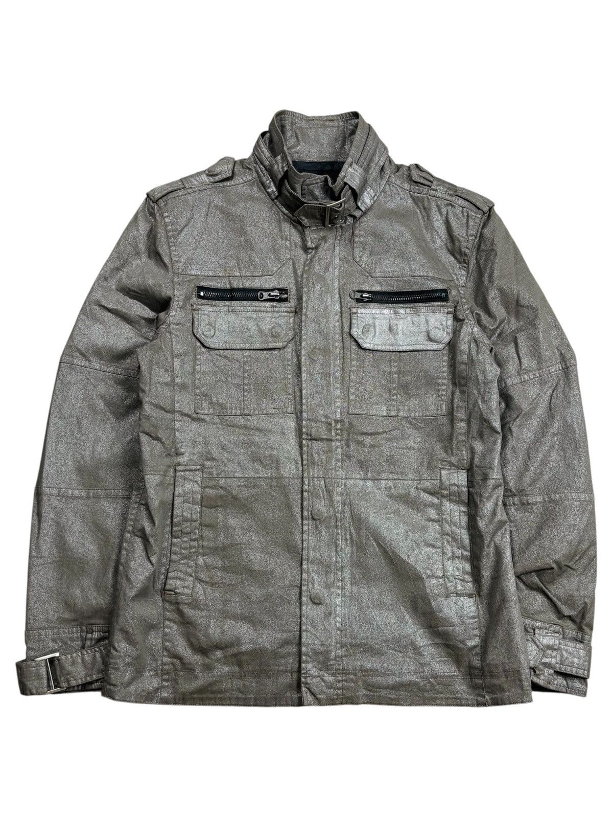 BUFFALO BOBS 2000s A.S.M - Vkei Style Waxed Rider Jacket Size US M / EU 48-50 / 2 - 1 Thumbnail