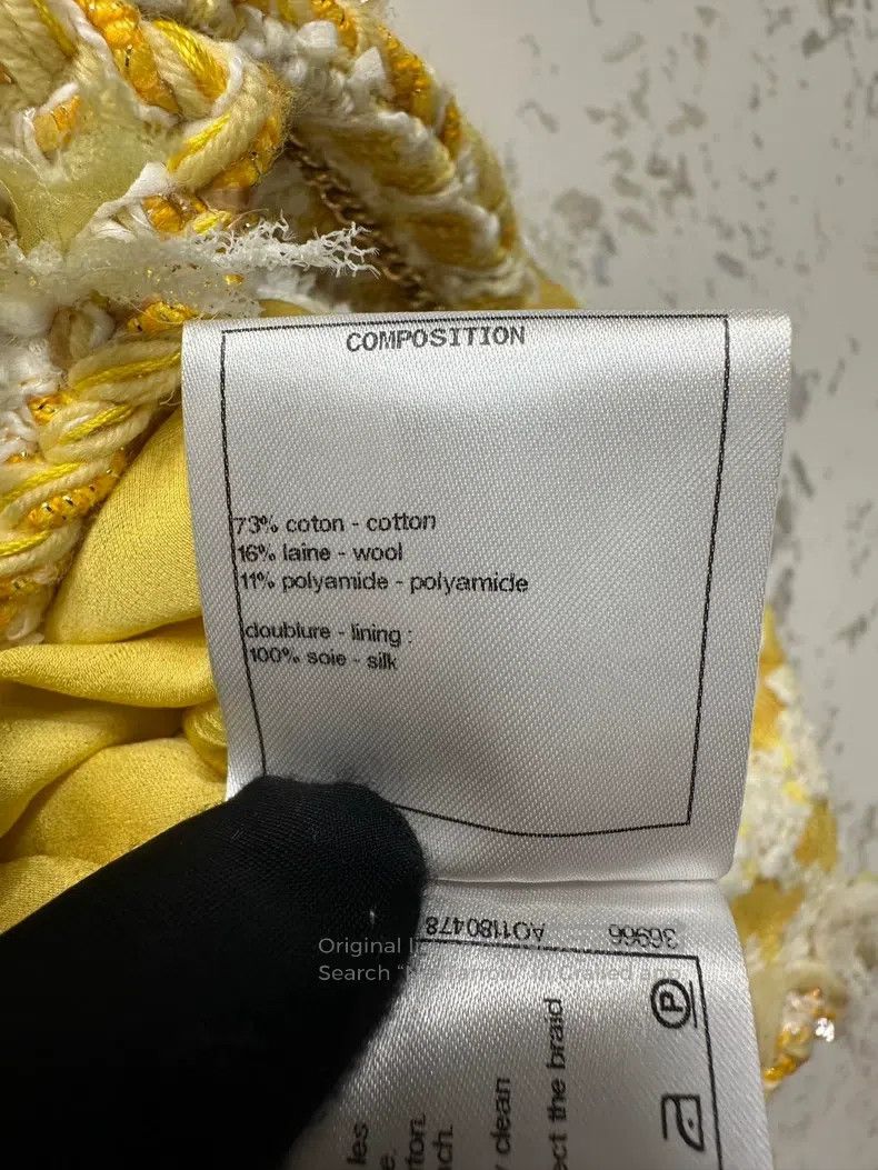 Chanel Chanel Waterfall Series Yellow Tweed Short Coat Size XS / US 0-2 / IT 36-38 - 5 Thumbnail