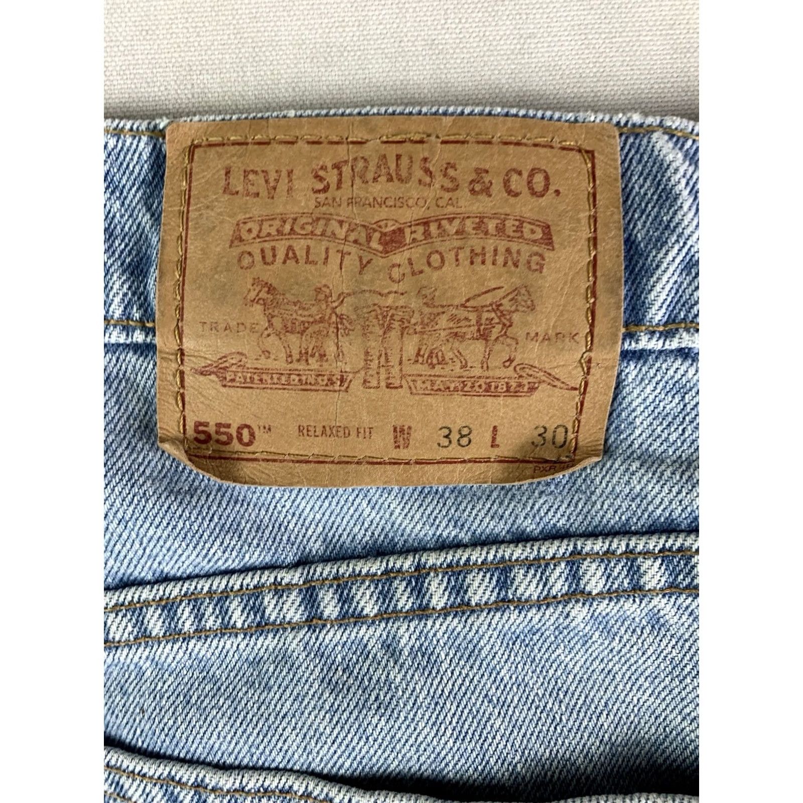 Levi's VTG Levi's 550 Jeans Mens 36x30 Blue Relaxed Fit 90s Made In USA Denim Flex 5-Pocket Classic Vintage USA Mens jeans Size US 36 / EU 52 - 2 Thumbnail
