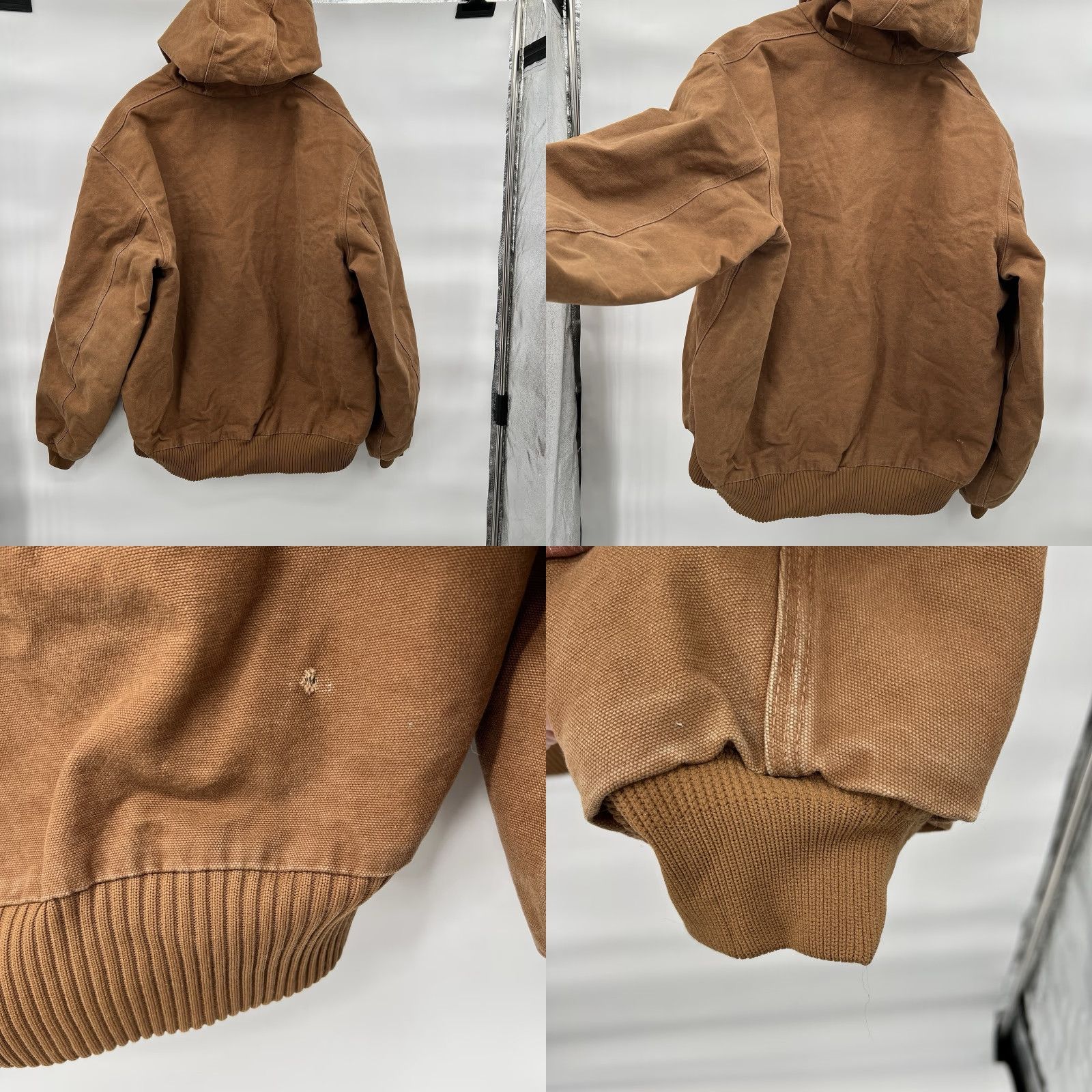 Carhartt VINTAGE Carhartt J130 Brown Hooded Jacket Work Coat 2XLT Bomber Jacket Casual Workwear Mens Brown 90s Size US XXL / EU 58 / 5 - 10 Thumbnail