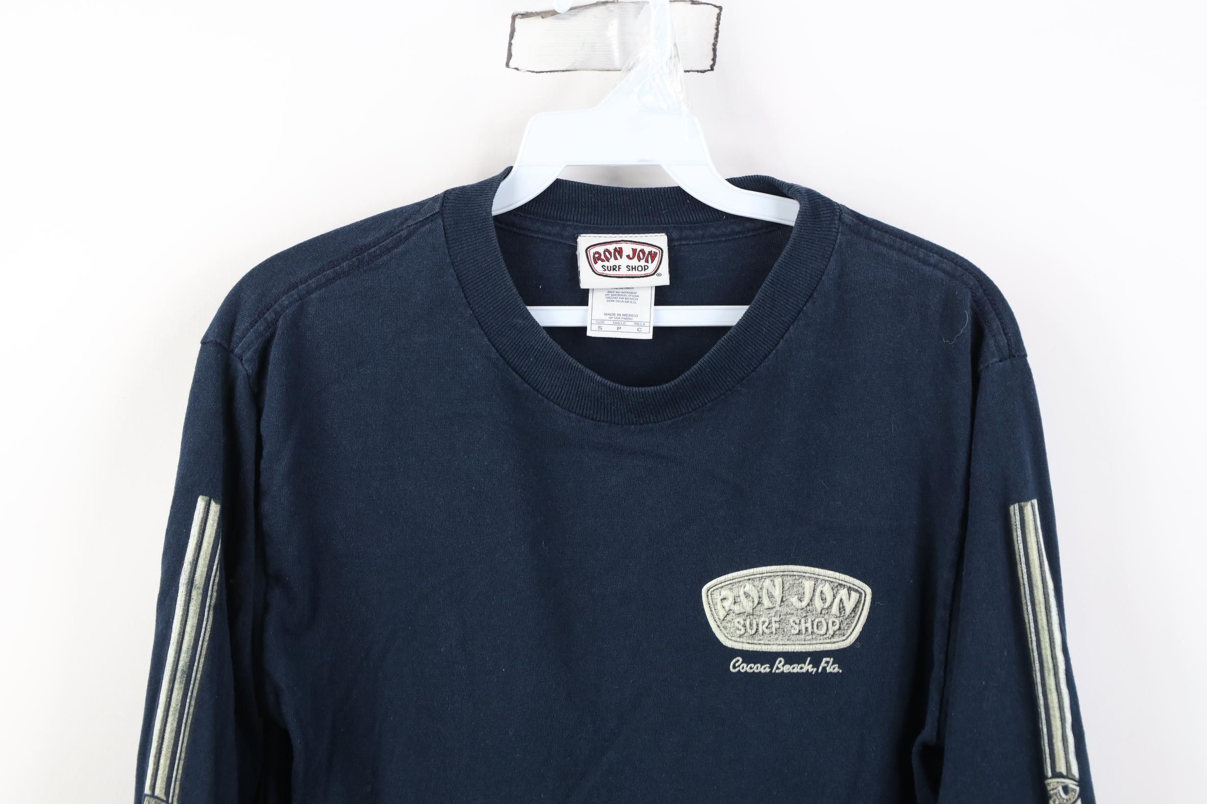 Vintage Vintage Ron Jon Surf Shop Long Sleeve T-Shirt Navy Blue Size US S / EU 44-46 / 1 - 2 Thumbnail