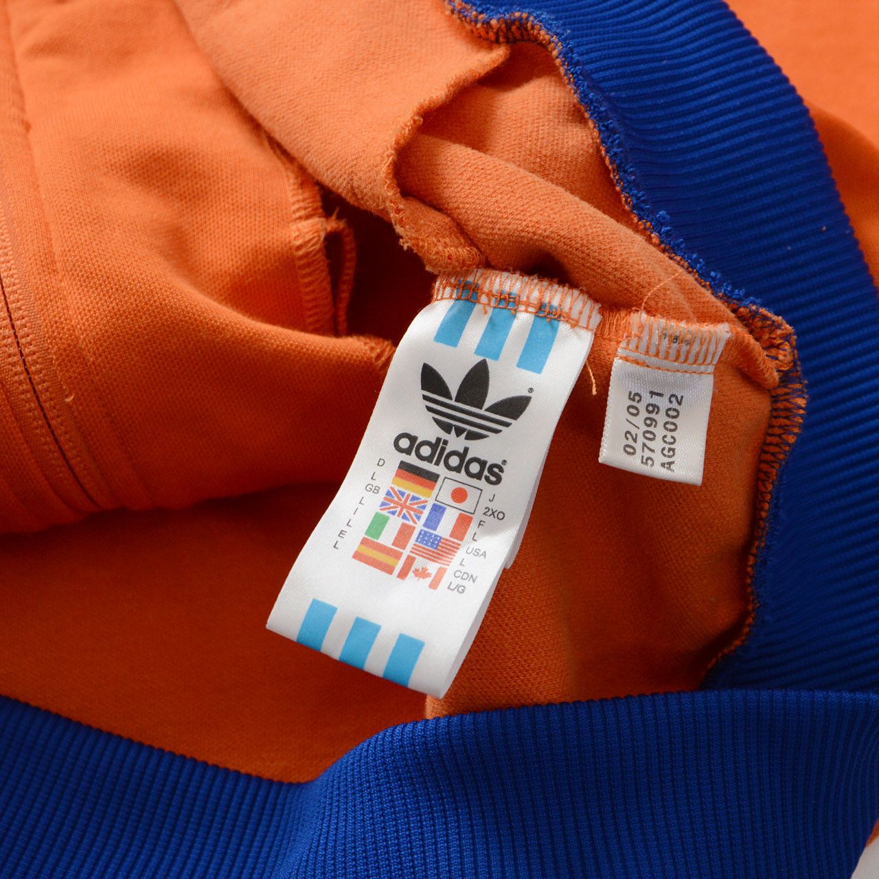 Adidas adidas Vintage Track Jacket 00s — Orange & Royal Blue Size L Size US L / EU 52-54 / 3 - 5 Thumbnail