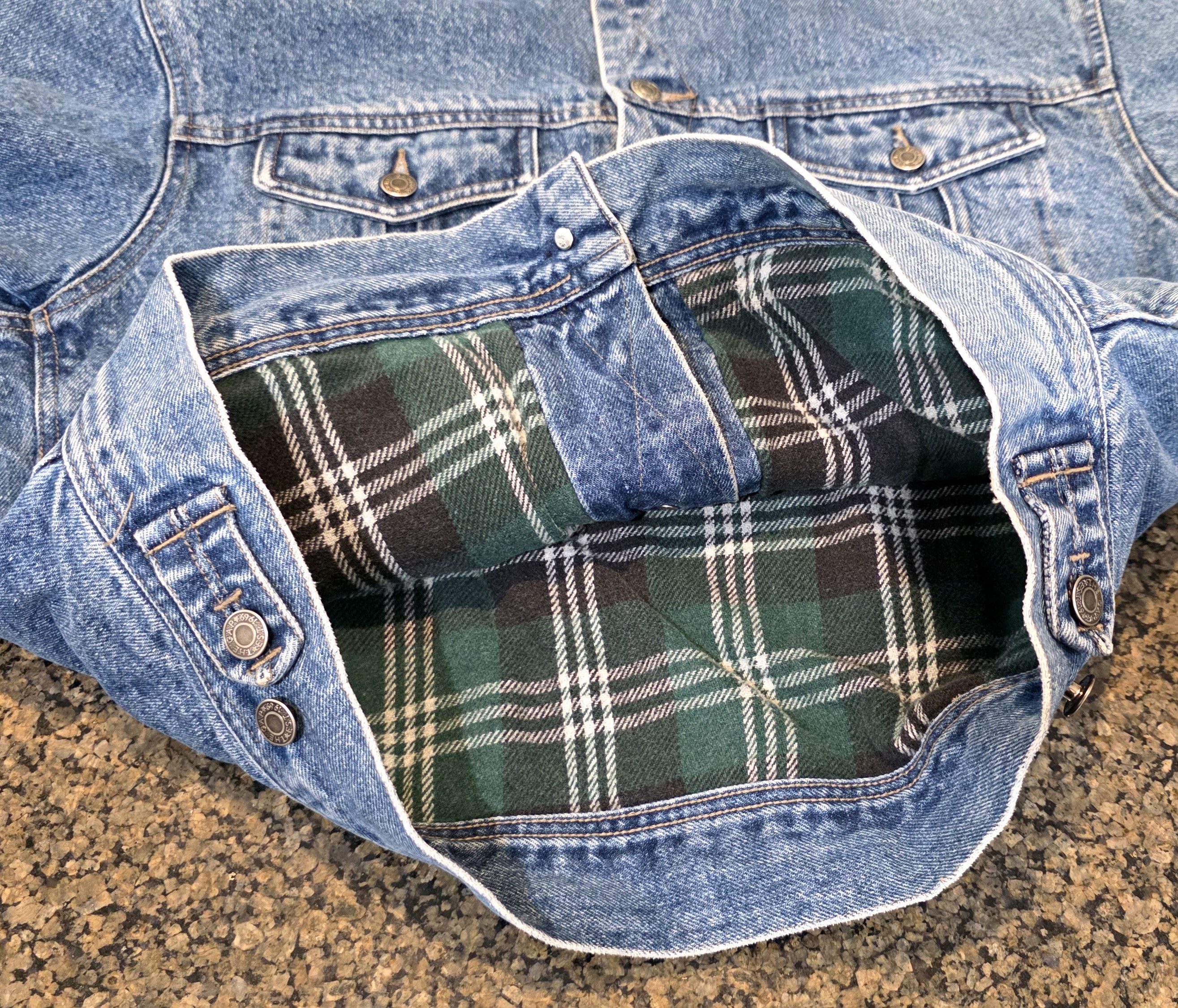 Gap GAP Vintage Denim Jacket Corduroy Collar Plaid Flannel Size US M / EU 48-50 / 2 - 13 Thumbnail