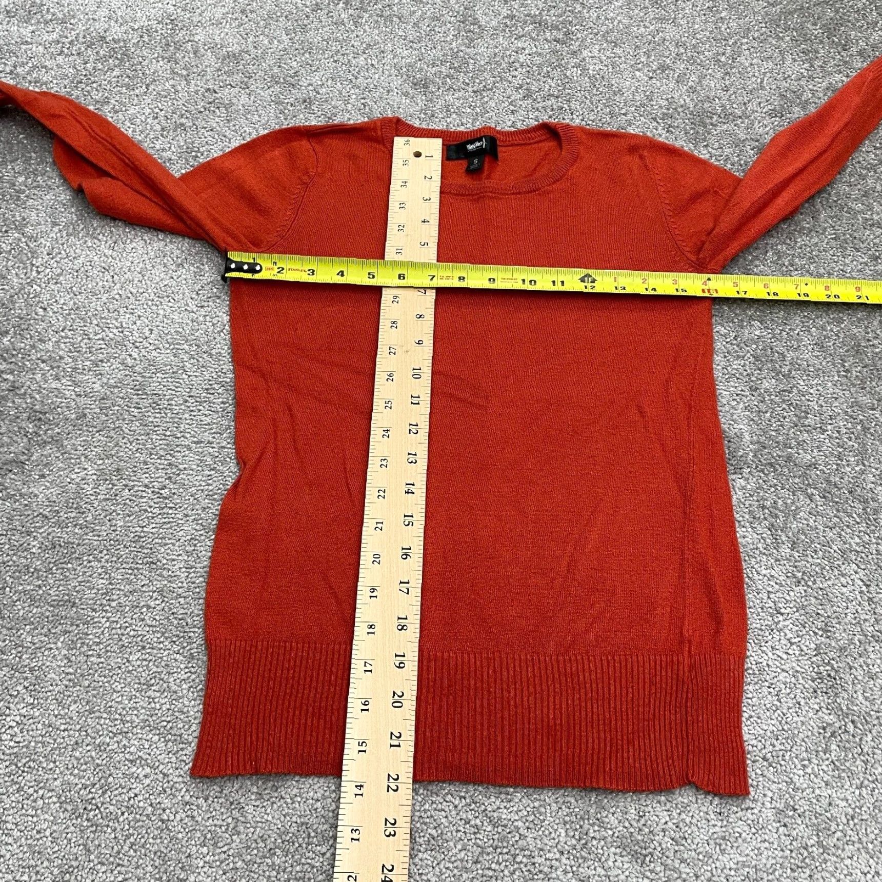 Mossimo VINTAGE Mossimo Pullover Sweater Womens S Red Crew Neck Knit Casual Nylon Rayon Work Size S / US 4 / IT 40 - 7 Thumbnail