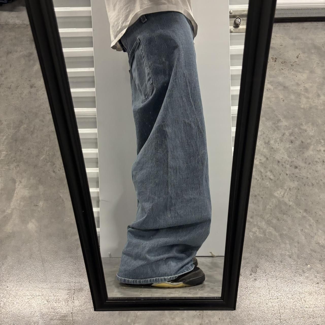 Japanese Brand Crazy Vintage Y2K/2000s Baggy Wide Leg Skater Denim Jeans! Size US 34 / EU 50 - 2 Thumbnail