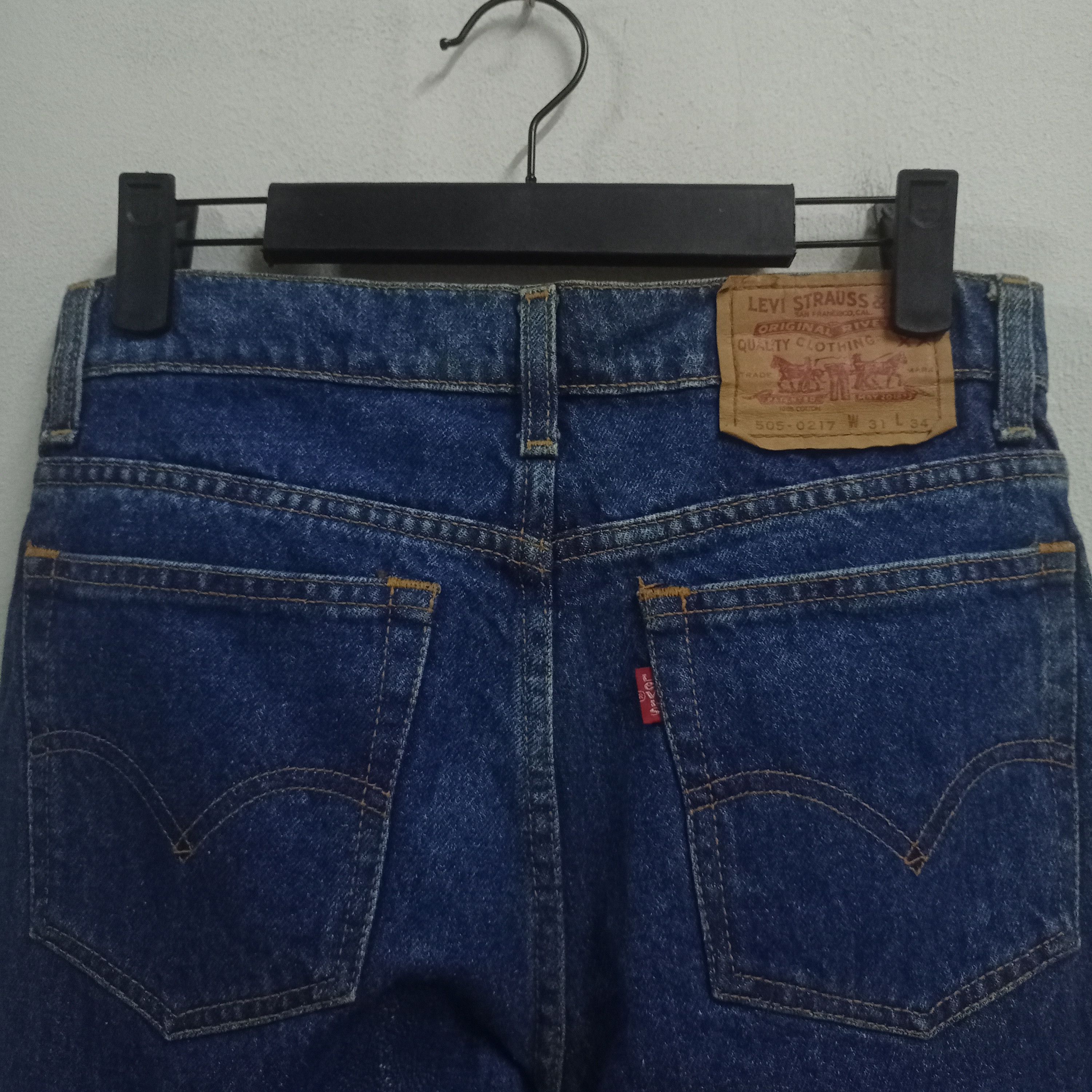 Levi's × Levi's Vintage Clothing Vintage Levis 505 Blue Wash Raw Denim Baggy Jeans 28x27 Size US 28 / EU 44 - 6 Thumbnail
