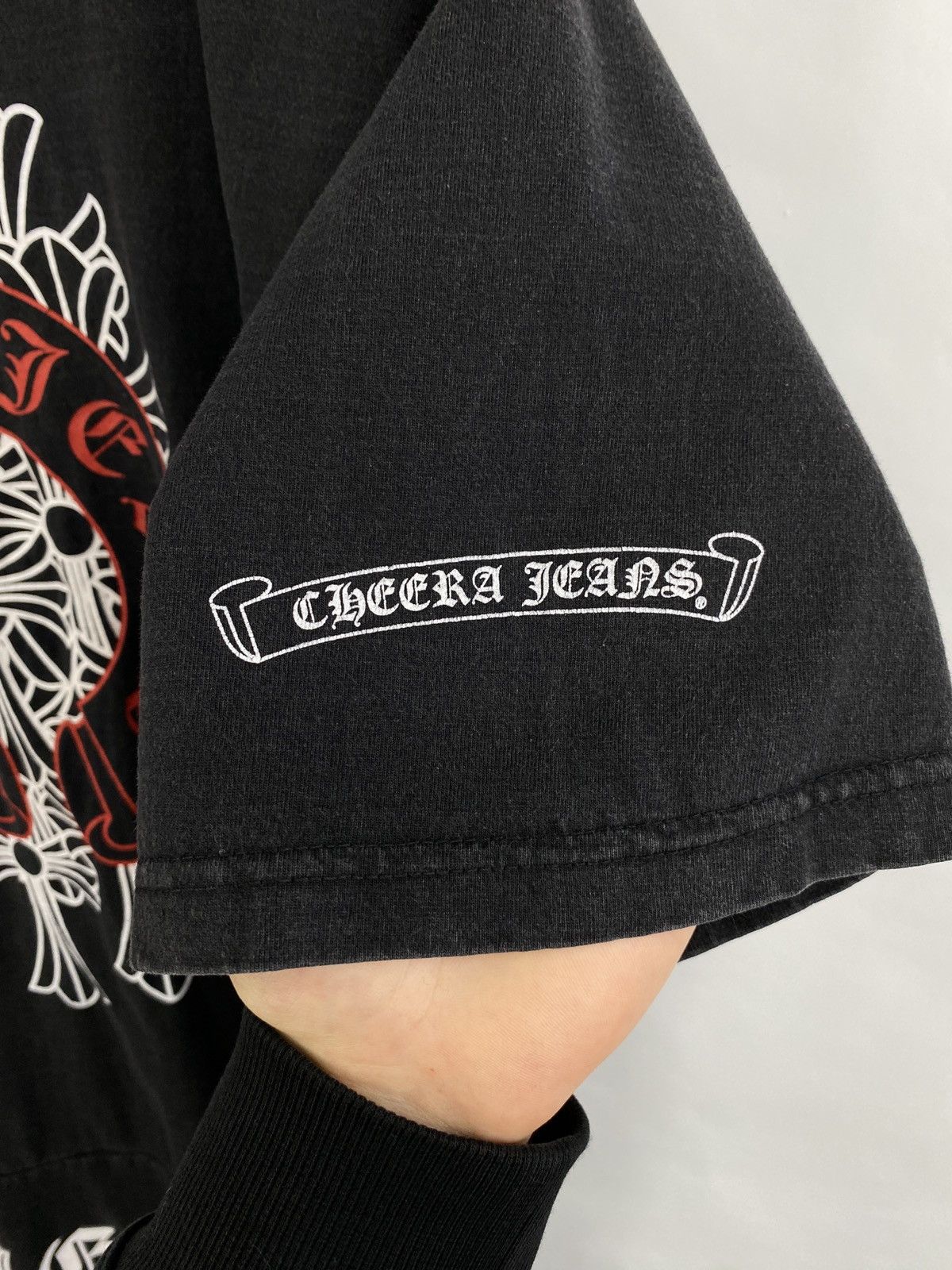 Japanese Brand × Vintage Y2K Cheera Jeans Big Logo Inspired by chrome H T-Shirt Size US L / EU 52-54 / 3 - 6 Thumbnail