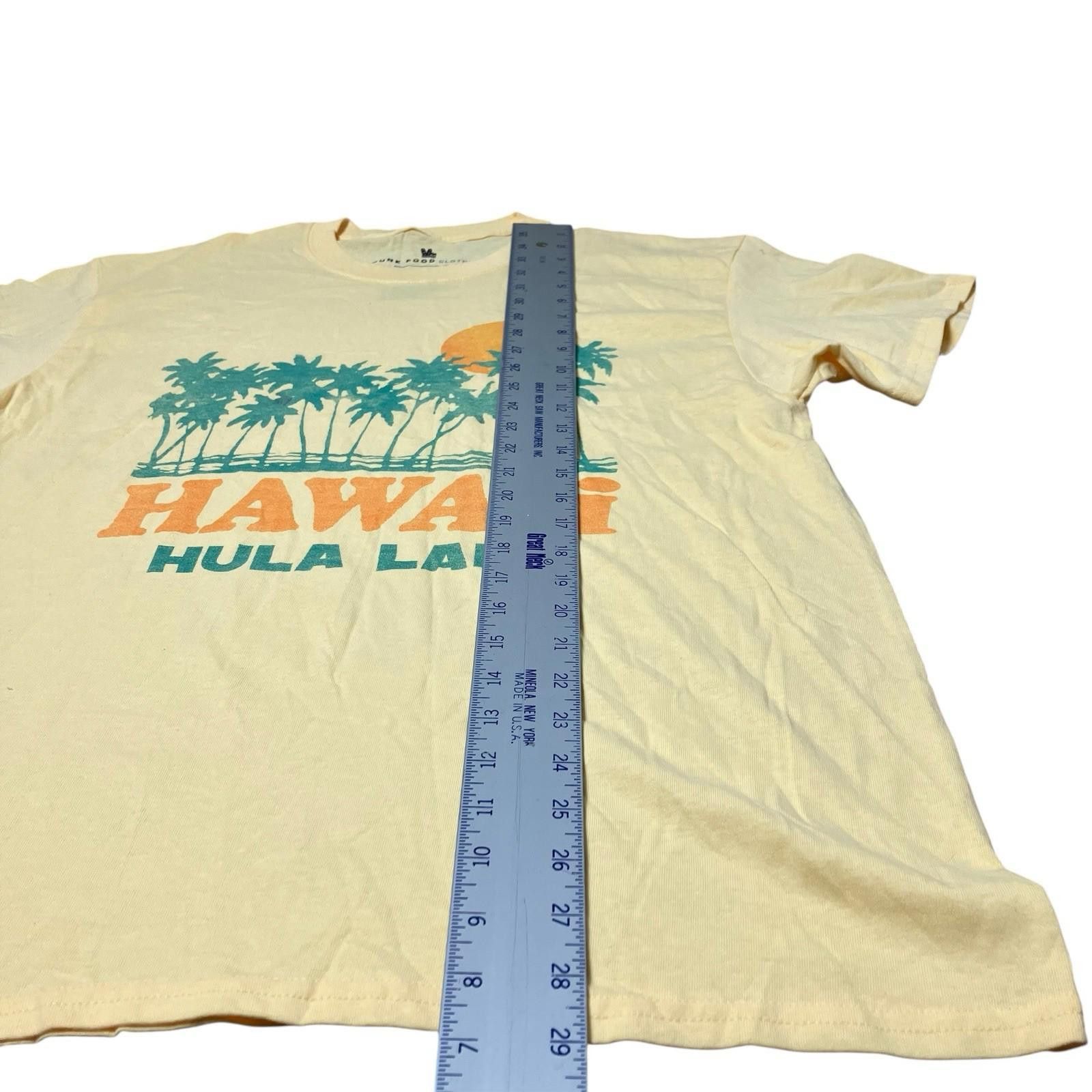 Junk Food Junk Food T-Shirt Mens M Yellow Hawaii Tropical Hula Palm Size US M / EU 48-50 / 2 - 3 Thumbnail
