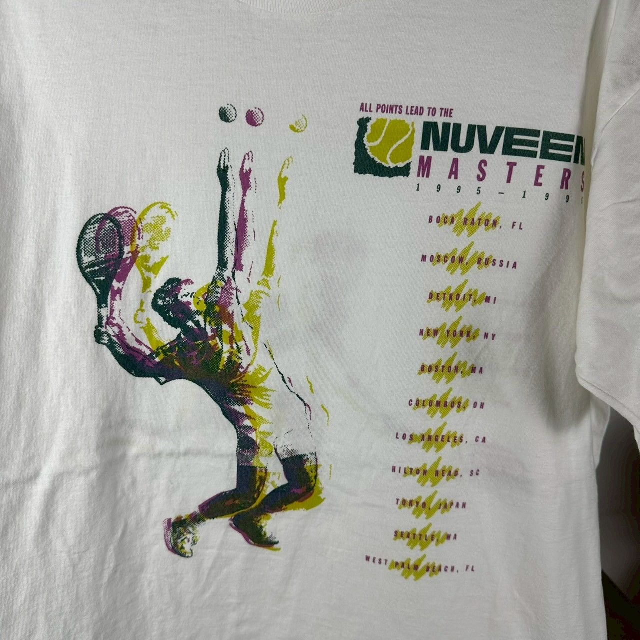 Fruit Of The Loom × Vintage Vintage 1995/96 Nuveen Masters Tennis Championship T-shirt Size US XL / EU 56 / 4 - 3 Thumbnail