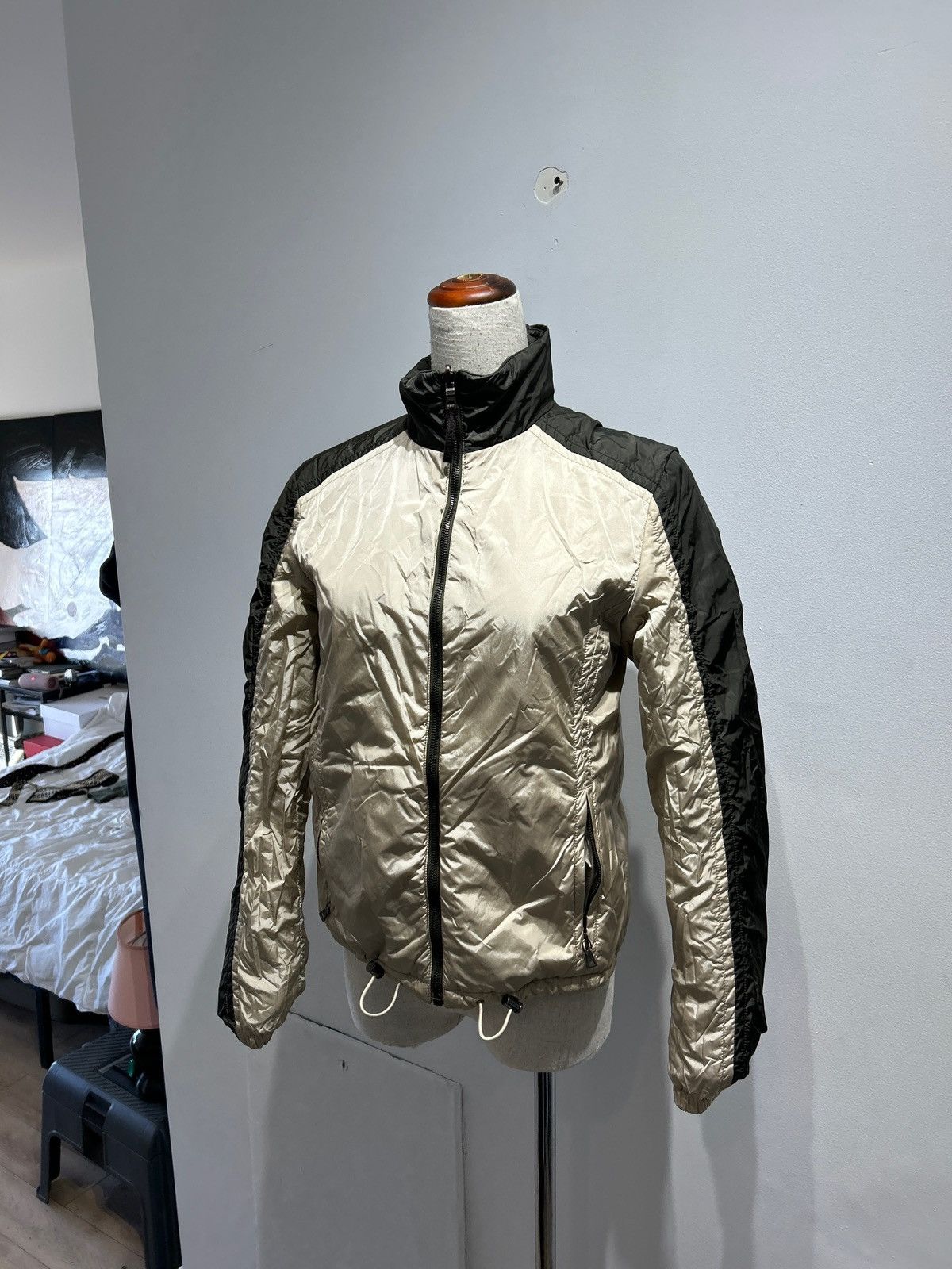 Prada Reversible Jacket Size 42 S-M Olive GREEN Brown Beige Womens Size M / US 6-8 / IT 42-44 - 4 Thumbnail