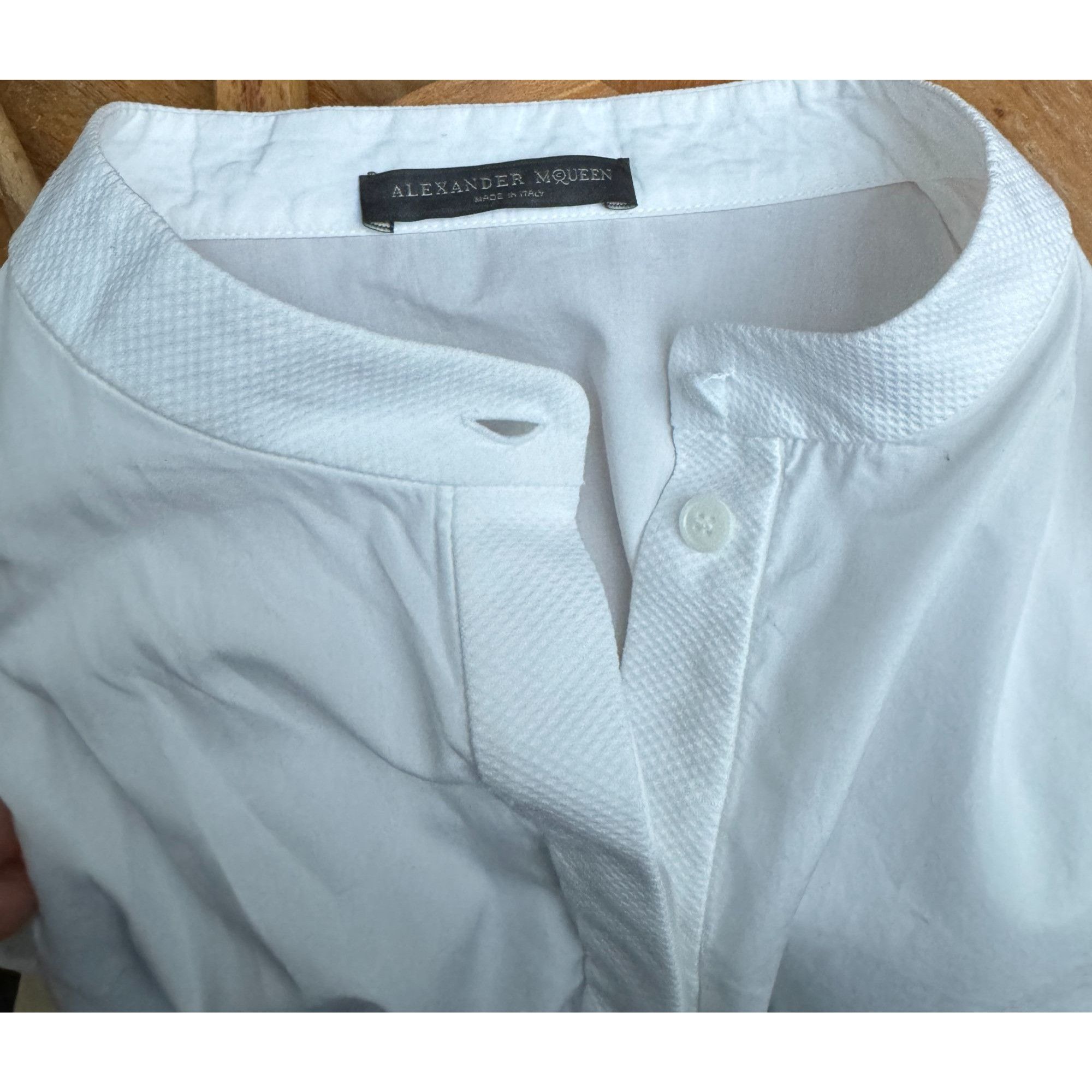 Alexander McQueen White Romantic Puff-Sleeve Shirt Size M / US 6-8 / IT 42-44 - 7 Thumbnail
