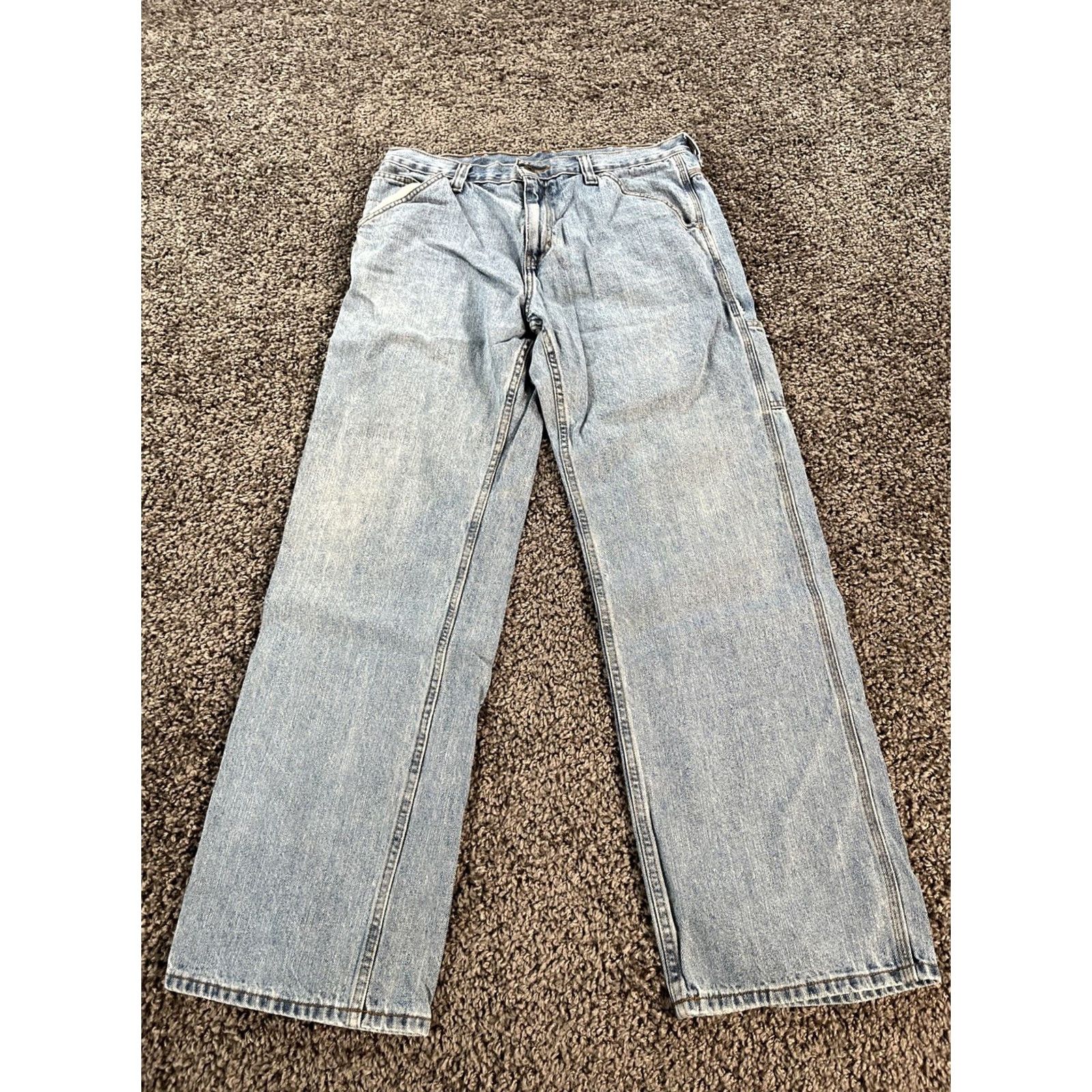 Faded Glory VINTAGE Faded Glory Jeans Mens 34x31 Denim Pants Relaxed Carpenter Utility Blue 5-Pocket Belt Loops Size US 34 / EU 50 - 6 Thumbnail