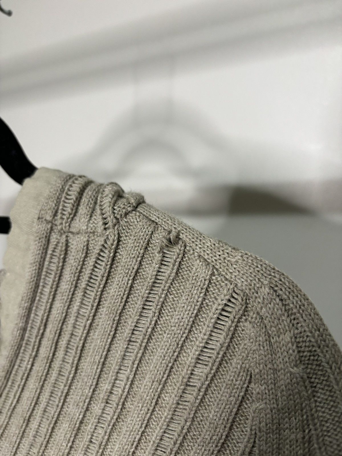 DKNY × Vintage Vintage Y2K DKNY Beige Knit Hoodie Sweater Size L / US 10 / IT 46 - 3 Thumbnail