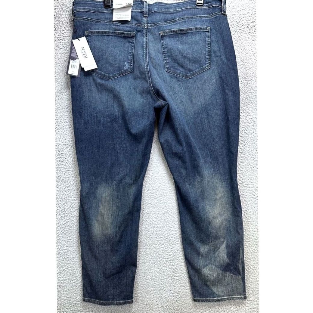 NYDJ VINTAGE? No. NYDJ Alina Jegging Jeans Womens 20W Plus Blue Distressed Legging High Rise NEW Size 42" / US 20 - 3 Thumbnail