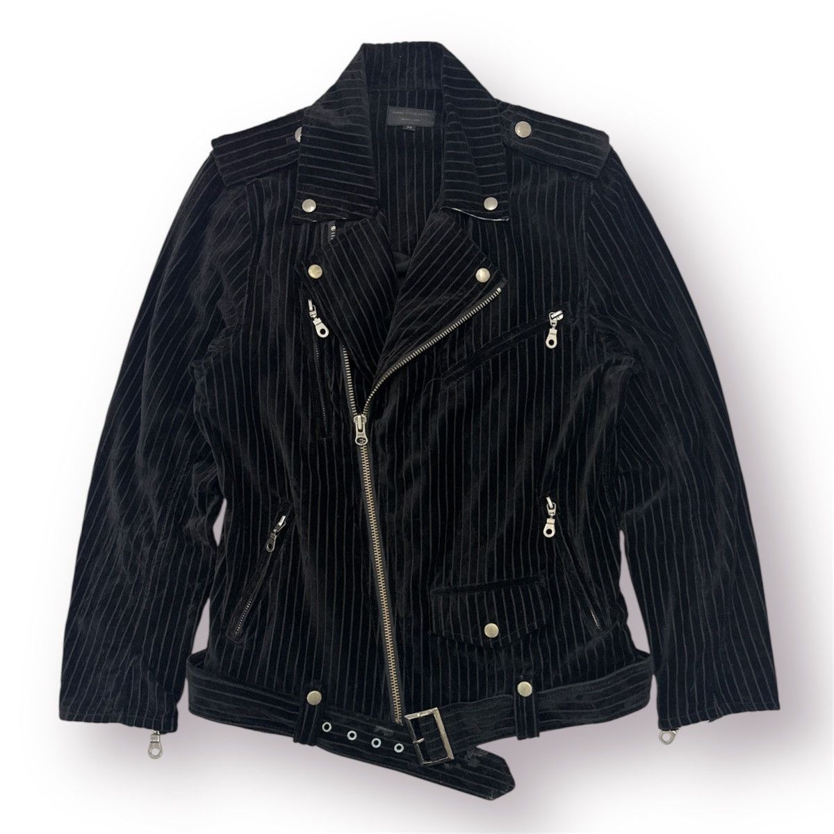 Japanese Brand 🔥 Power To The People Velvet Double Collar Japan UrbanJacket Size US S / EU 44-46 / 1 - 2 Thumbnail