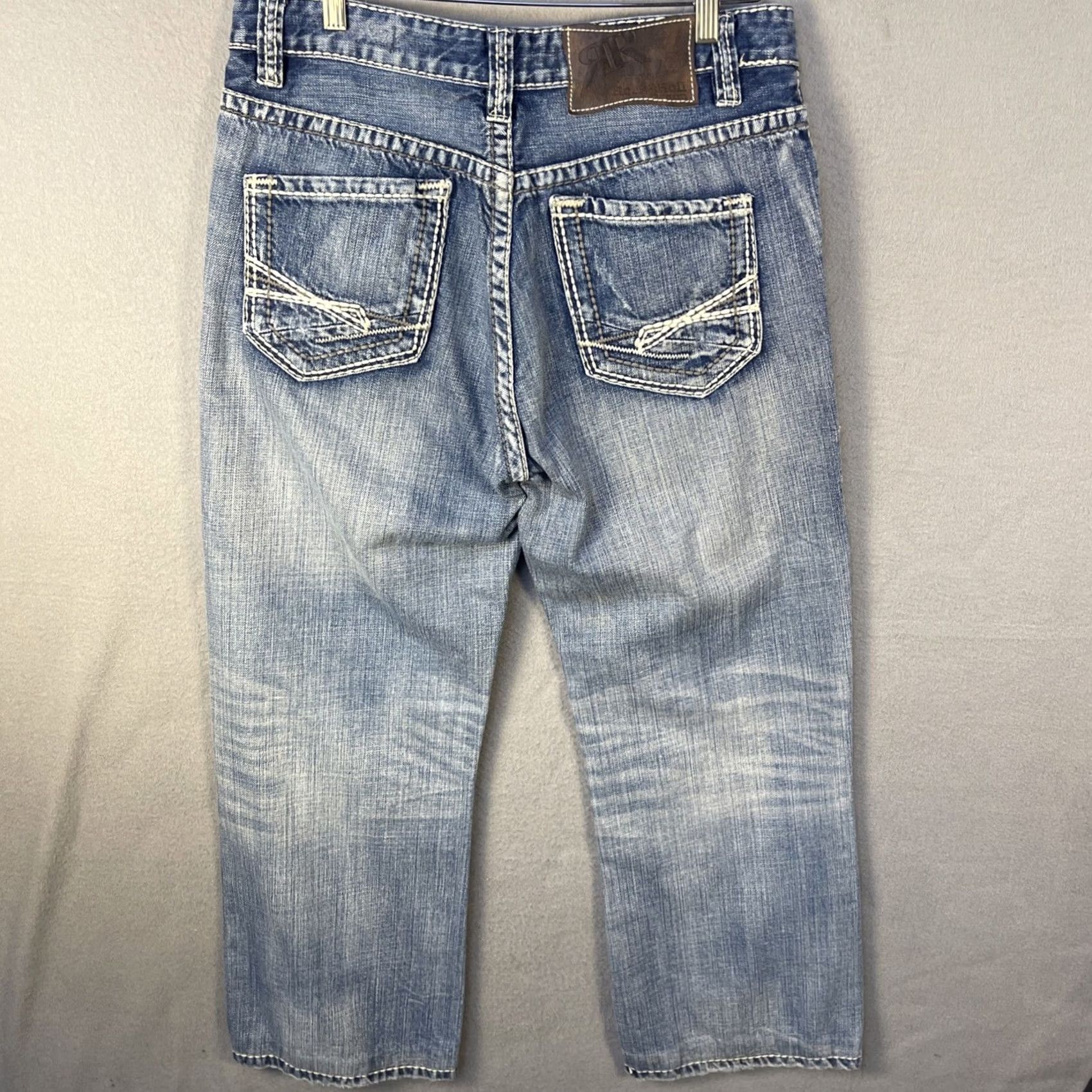 Denime Rock & Roll Cowboy Jeans 34x29 Mens Blue Denim Straight Relaxed Mid Rise 5-Pocket Denim Cotton Jeans Size US 34 / EU 50 - 3 Thumbnail