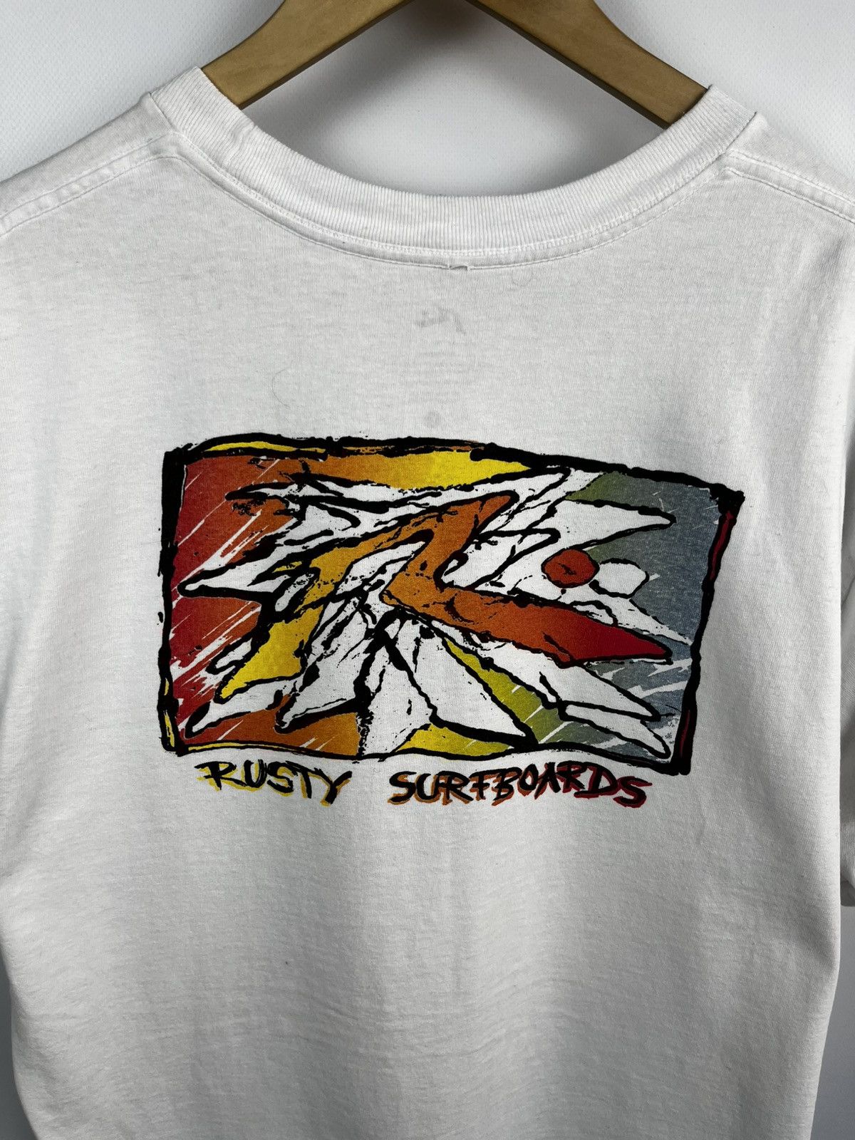 Rusty RUSTY - Mens Splinter T-Shirt - White - Casual Summer Size US L / EU 52-54 / 3 - 4 Thumbnail