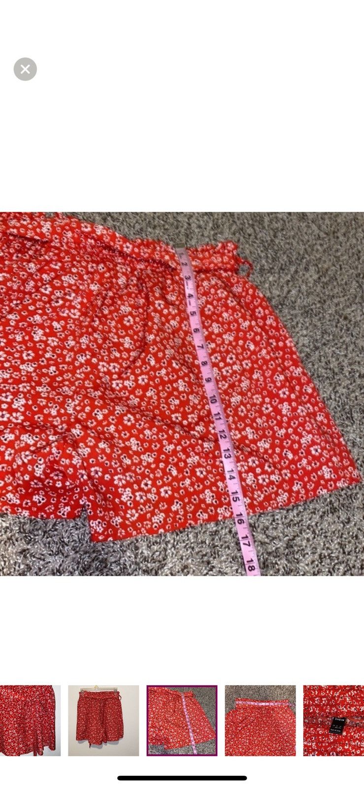 Shein Shein large belted ditsy floral shorts Size 34" / US 12 / IT 48 - 4 Thumbnail