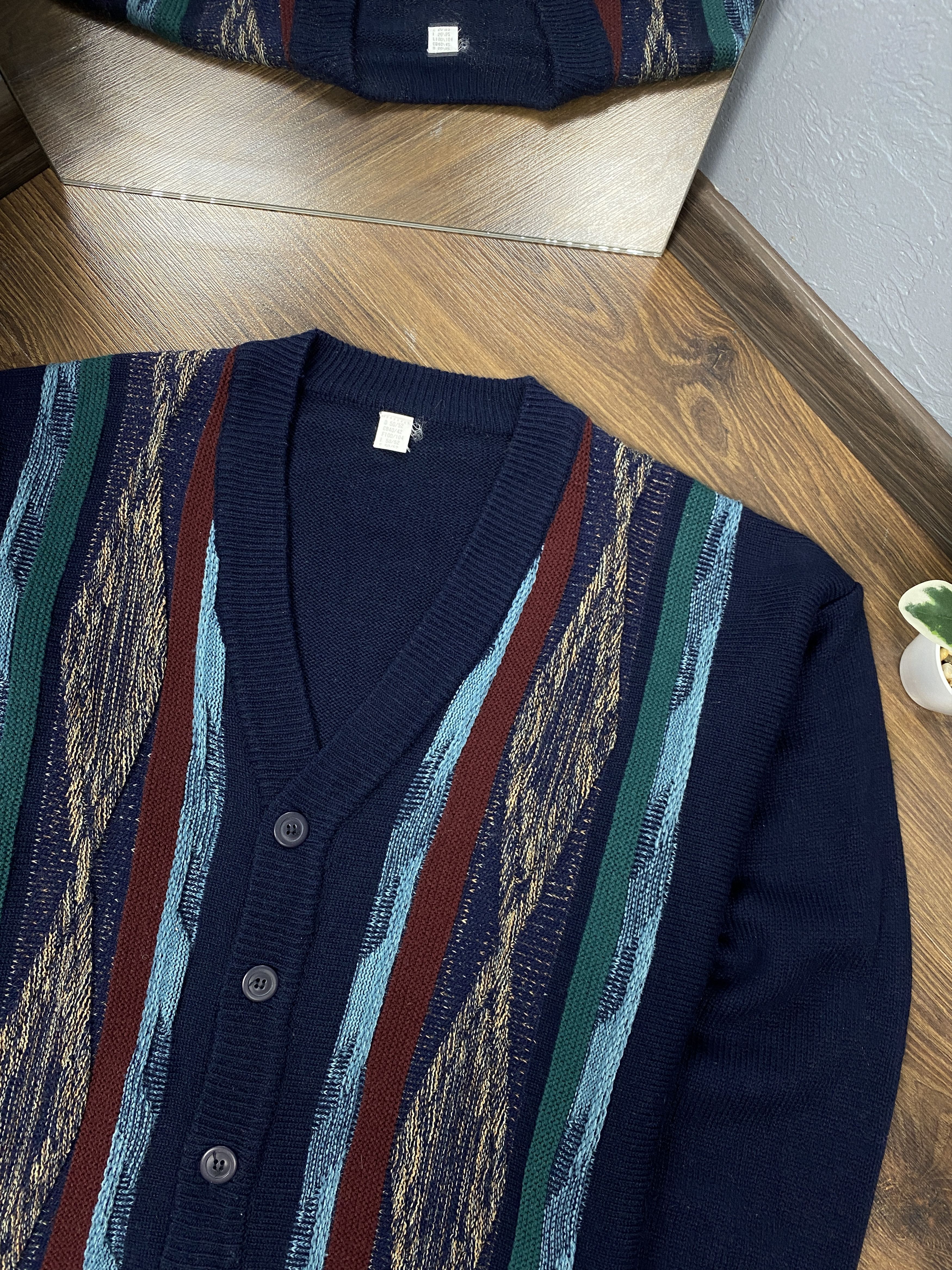 Vintage Vintage knit grandpa cardigan sweater Coogi style Size US L / EU 52-54 / 3 - 2 Thumbnail