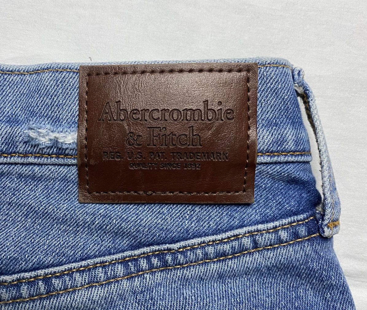 Abercrombie & Fitch Abercrombie & Fitch Jeans Blue A&F Vintage Stretch 90s Denim Size US 30 / EU 46 - 6 Thumbnail