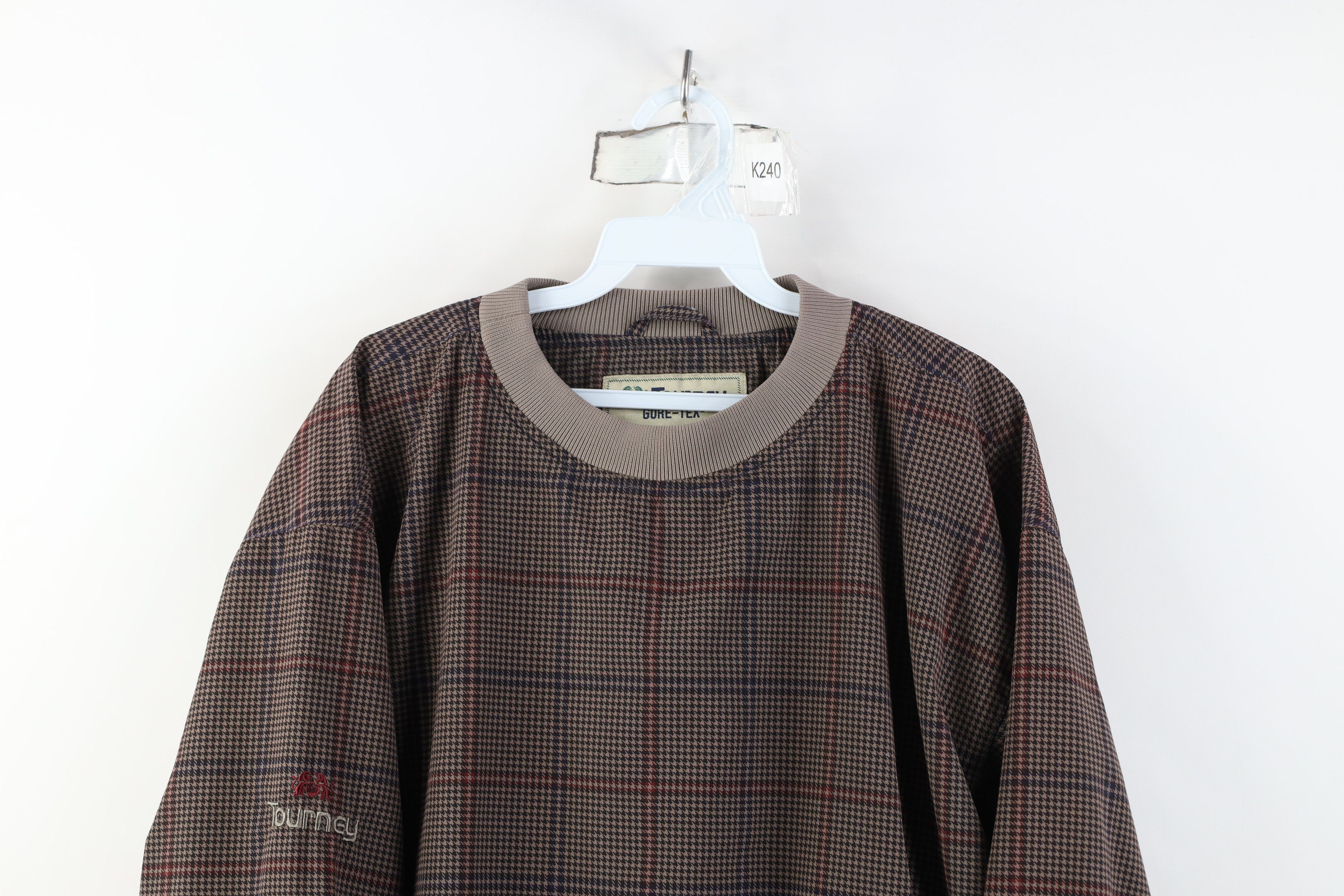 Vintage Vintage 90s Streetwear Houndstooth Pullover Rain Jacket Size US L / EU 52-54 / 3 - 2 Thumbnail