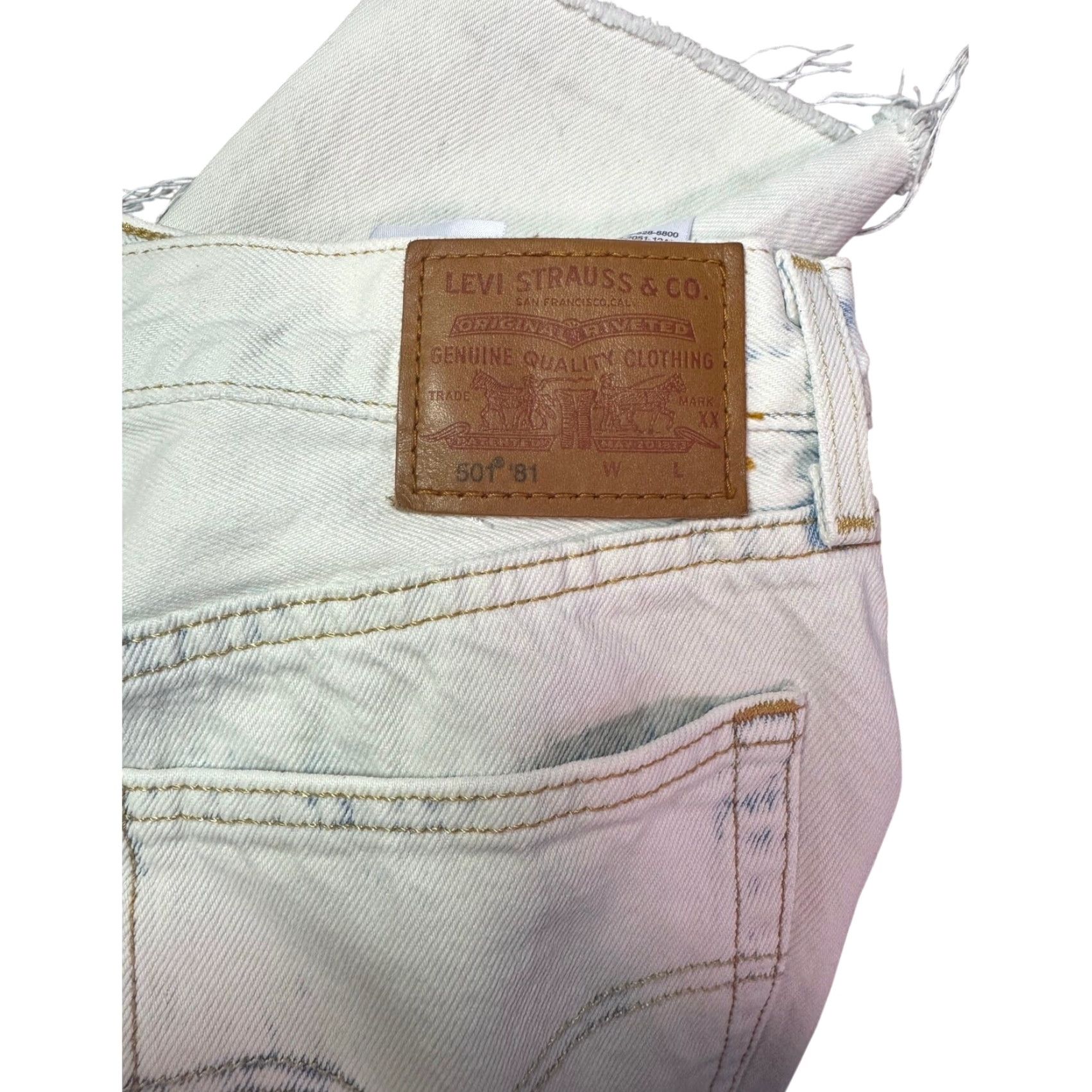 Levi's VINTAGE Levi's 501 '81 Jeans Womens 29x28 Blue Acid Wash Button Fly Denim Premium Size 29" - 7 Thumbnail