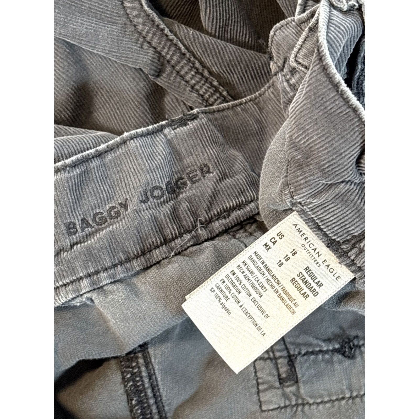 American Eagle Outfitters American Eagle Women Pants Baggy Jogger Cargo Pockets Corduroy Size 40" / US 18 - 5 Thumbnail