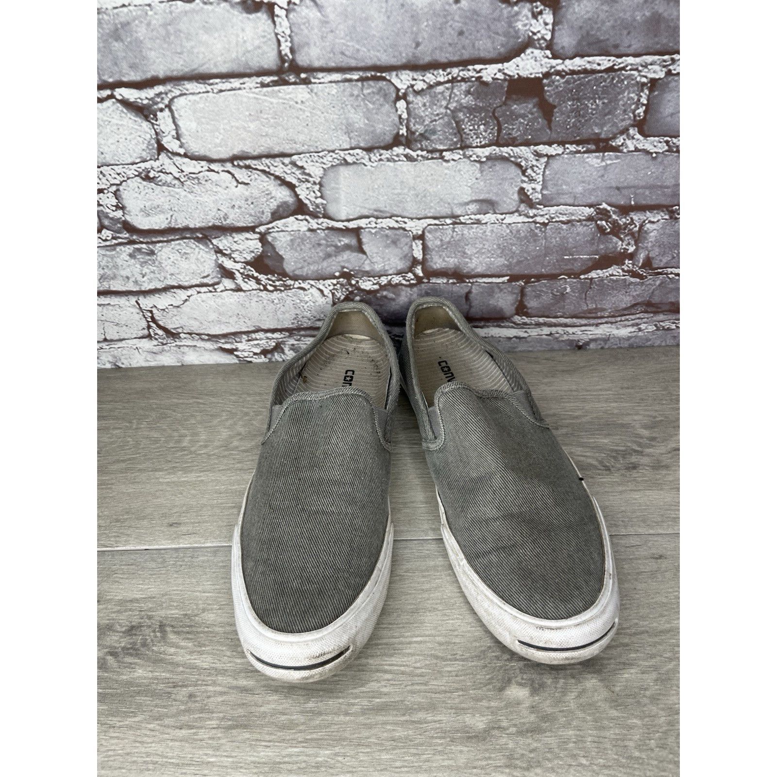 Converse Converse Jack Purcell Gray Canvas Casual Slip On Shoes Men’s Size US 10.5 / EU 43-44 - 11 Thumbnail