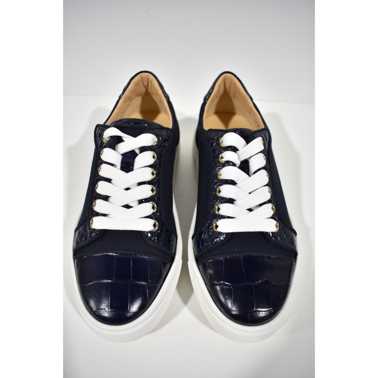 Christian Louboutin Christian Louboutin Blue Flat Lace Up Low Top Sneaker 36.5 Size US 6.5 / IT 36.5 - 7 Thumbnail