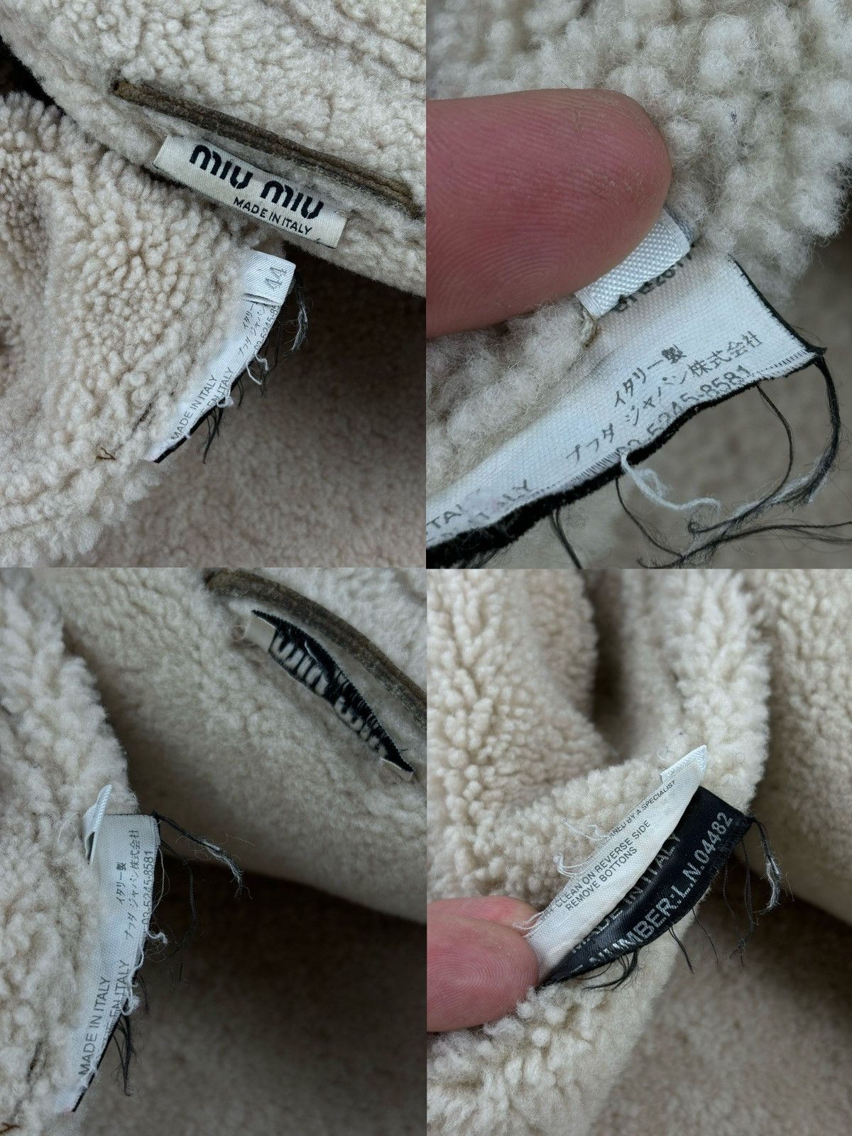 Miu Miu PRADA Sheepskin Dyed Fur Leather Coat Aviator Jacket Bomber Size M / US 6-8 / IT 42-44 - 23 Thumbnail