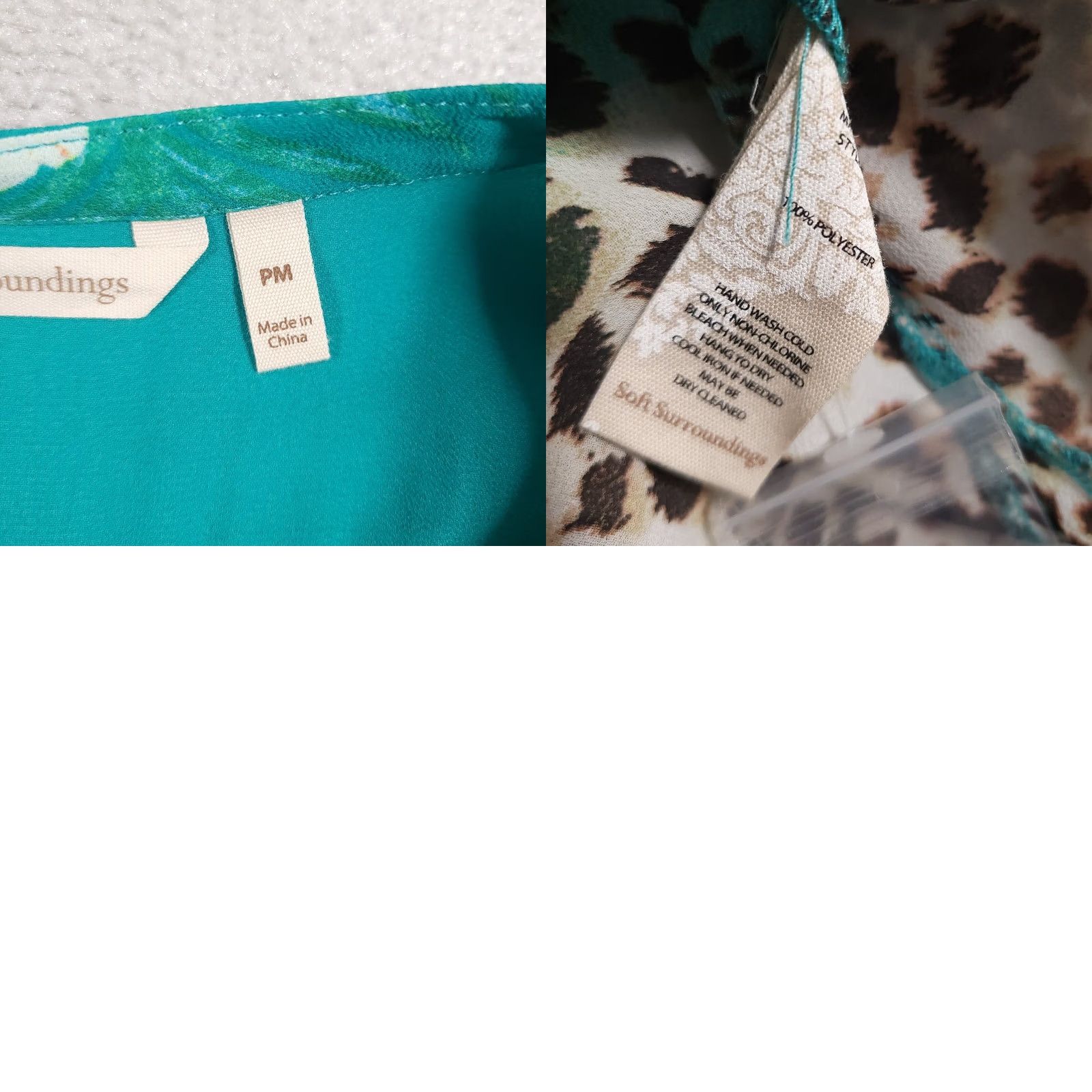 Soft Surroundings Soft Surroundings Shirt Women's PM Sheer Button Up Animal Print Roll-tab Size M / US 6-8 / IT 42-44 - 9 Thumbnail