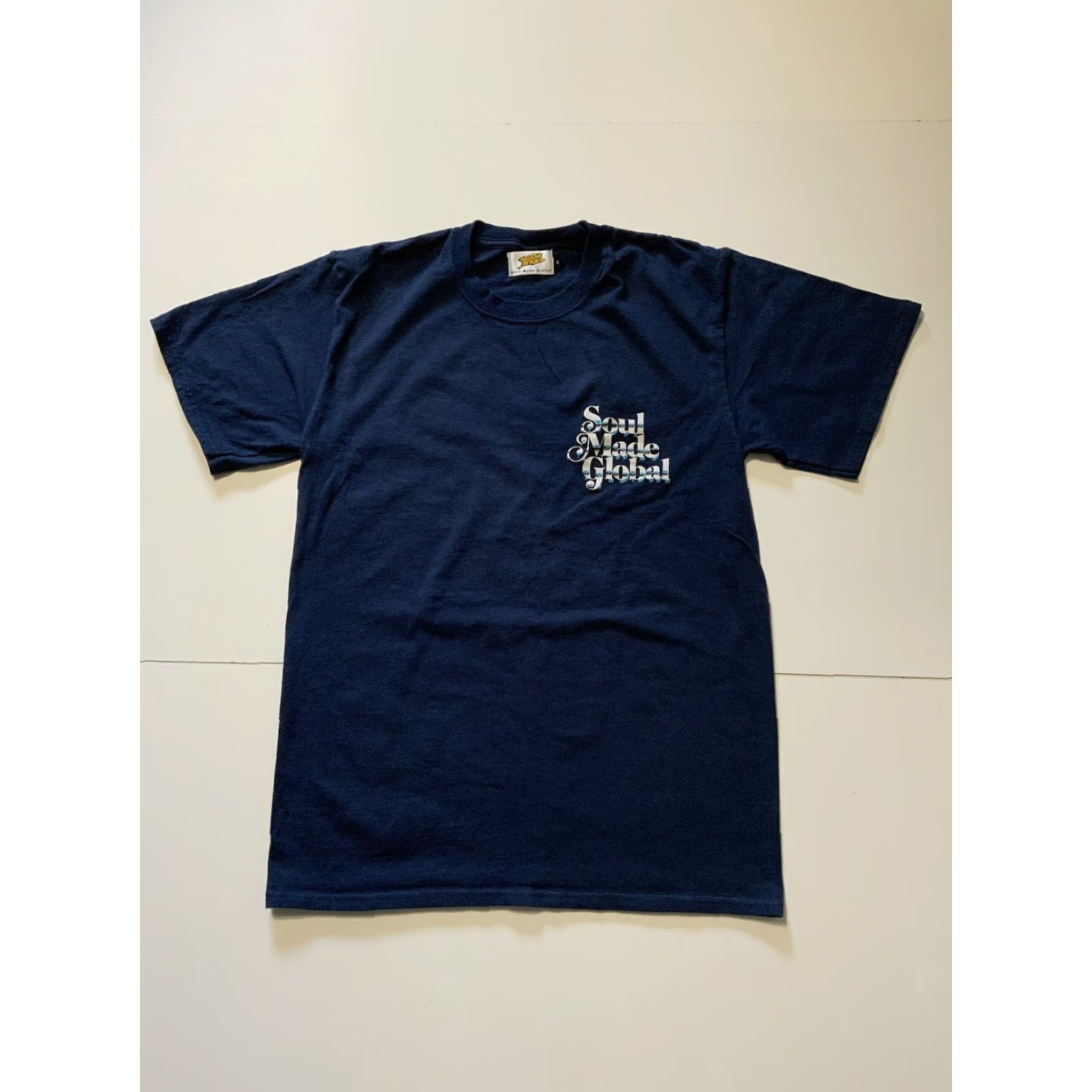 Vintage LITTLE AFRICA Soul Made Global Navy Crewneck 2 Sided Graphic S/S T-Shirt Sz. M Men Crew Neck Blue Navy T-Shirt M Mens Size US M / EU 48-50 / 2 - 2 Thumbnail