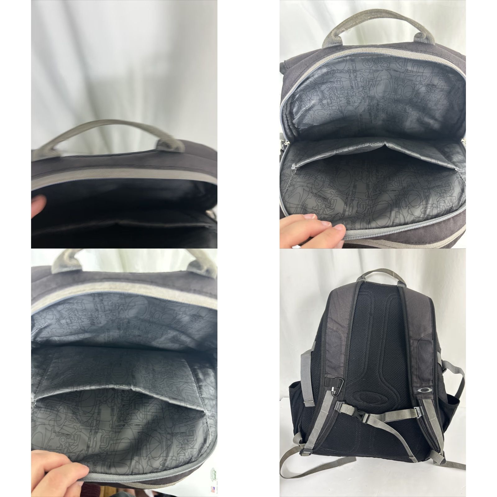 Oakley Oakley Status Backpack Men 18.5x14x6 Black Gray Chess Strap Nylon Padded Inner Pockets Bottle Pocket Adjustable Strap Outdoor School Sports Size ONE SIZE - 9 Thumbnail
