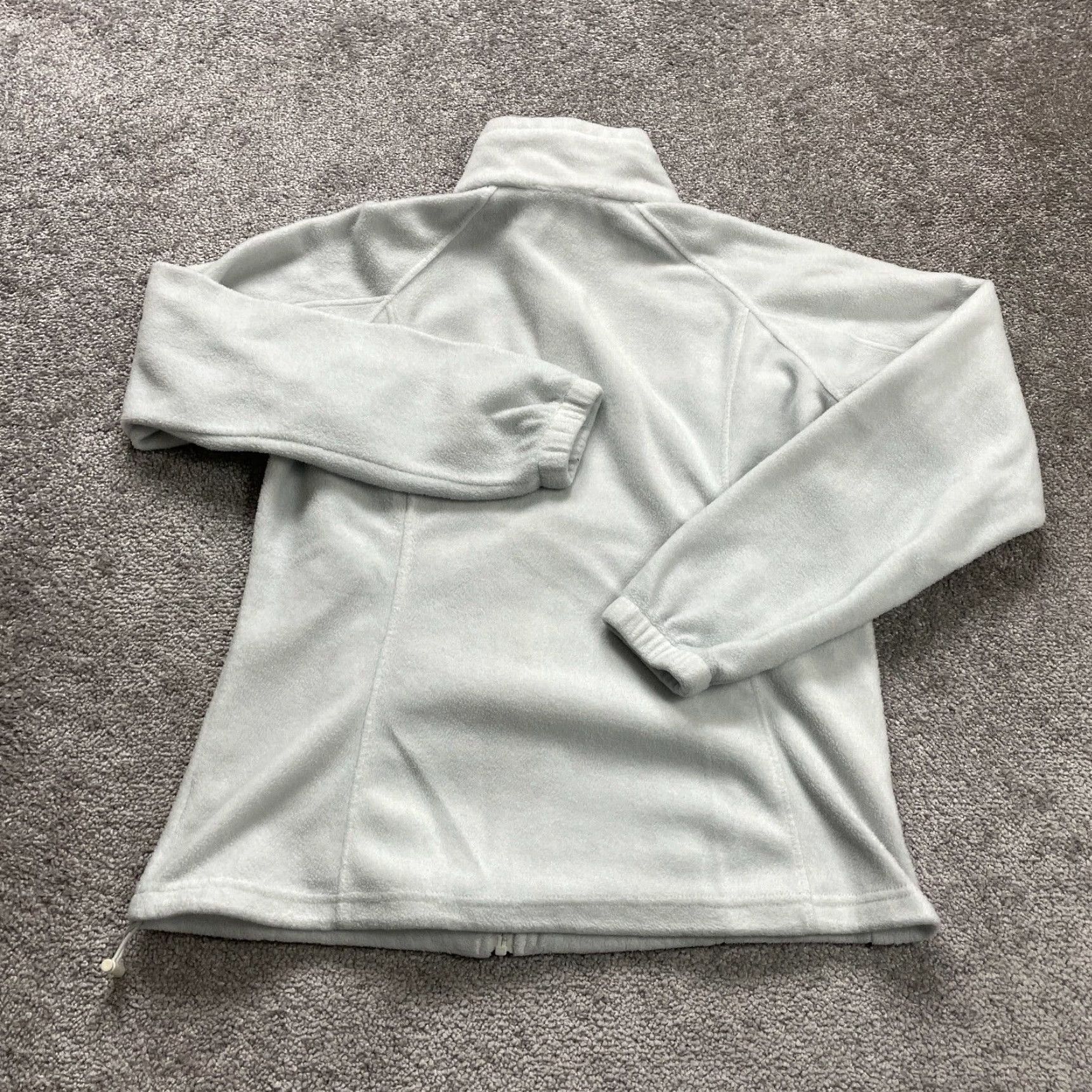 Vintage Columbia Jacket Womens Large White Full Zip Outdoor Hiking Benton Springs Fleece Size L / US 10 / IT 46 - 2 Thumbnail