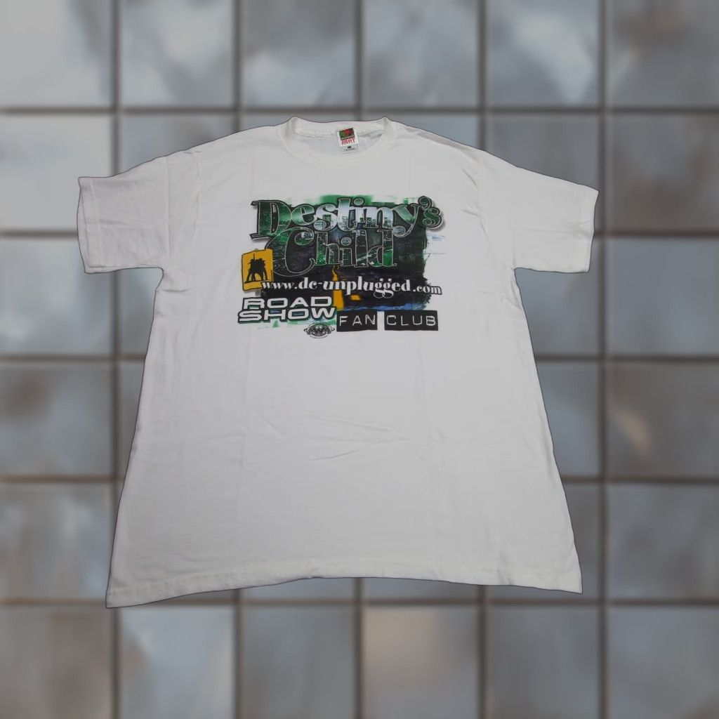 Fruit Of The Loom VINTAGE Destiny's Child Shirt Mens Large White Road Show Fan Club 2000s Y2K Size US L / EU 52-54 / 3 - 1 Thumbnail