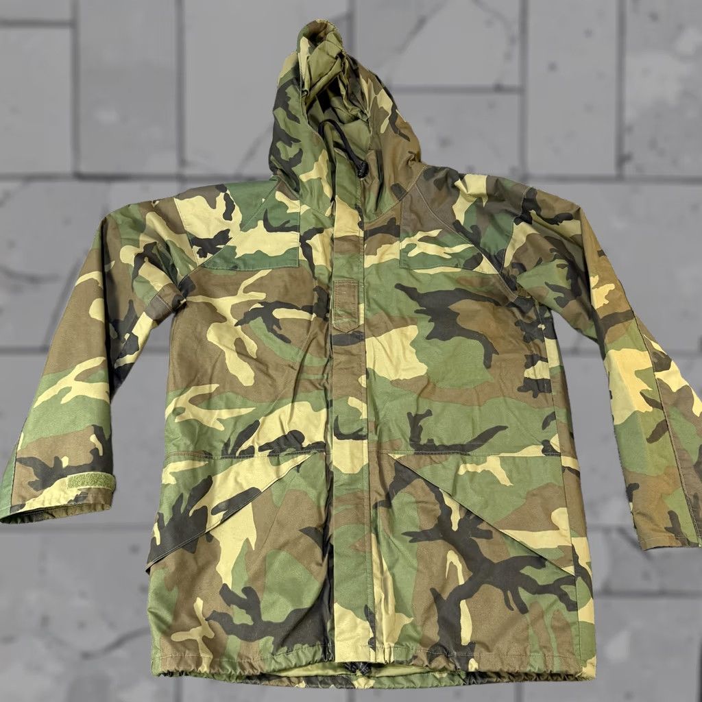 Vintage Raven Rain-Stuff Jacket Mens Medium Green Camo Hooded Parka Outdoor Snow Size US M / EU 48-50 / 2 - 1 Thumbnail