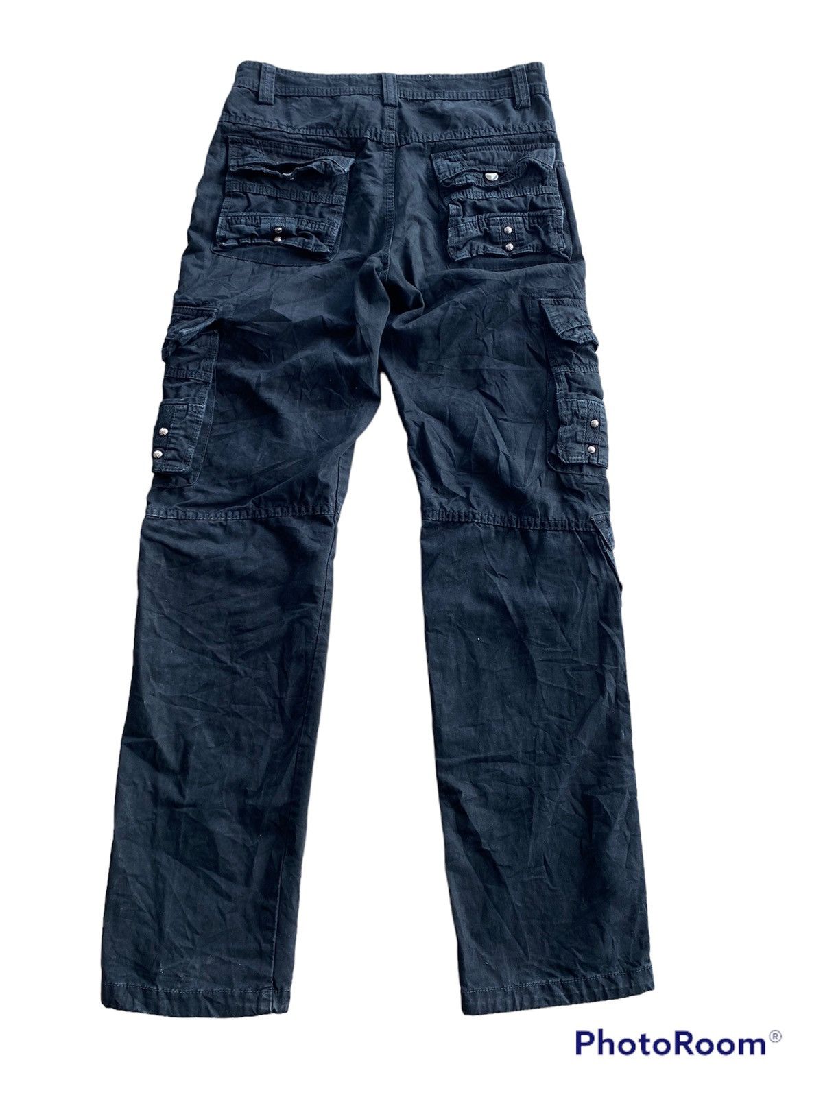 Japanese Brand × Tornado Mart Japan Avantgarde Black Punk Multi Pocket Cargo Pant Size US 29 - 7 Thumbnail