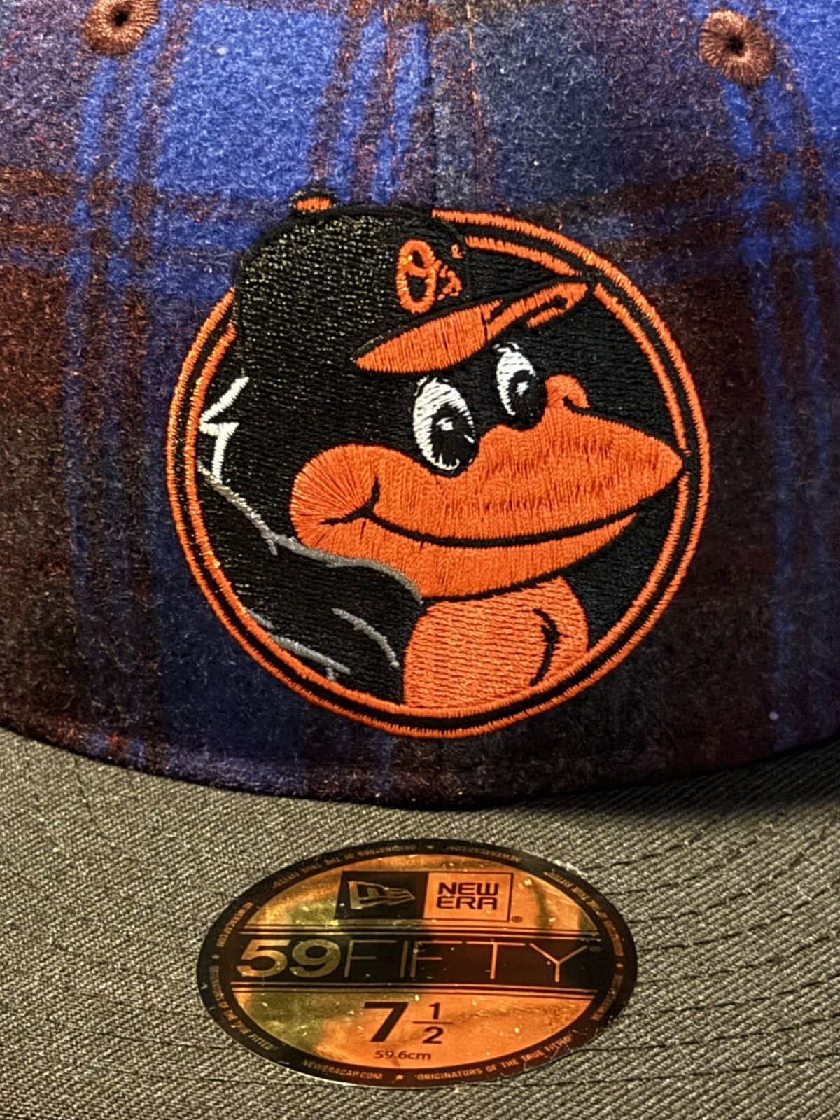 New Era Baltimore Orioles New Era 59Fifty Mascot Plaid Fitted Hat DS Size ONE SIZE - 2 Thumbnail