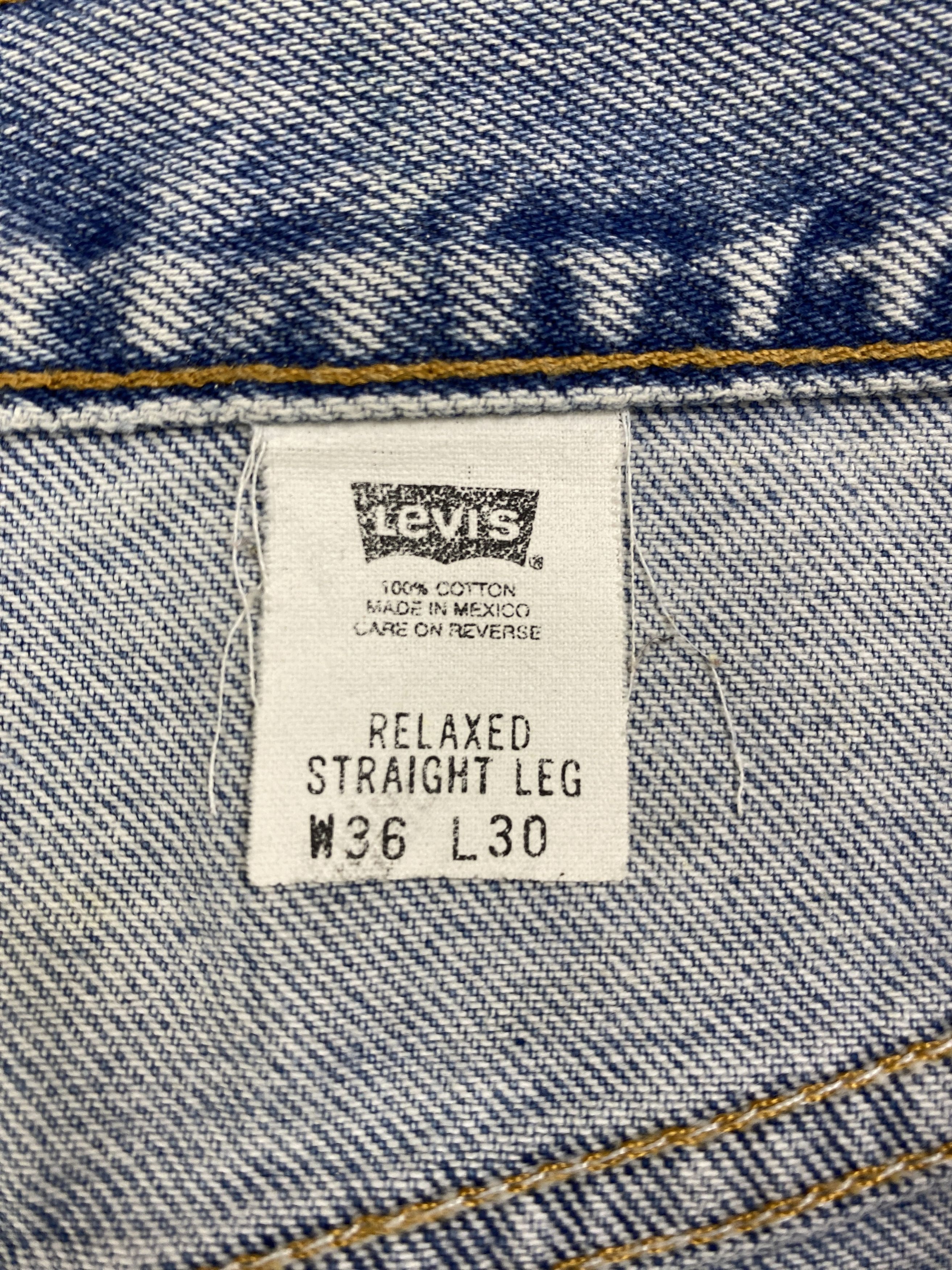 Levi's × Vintage Vintage 90s Levis Relaxed Straight Jeans Size US 35 - 7 Thumbnail