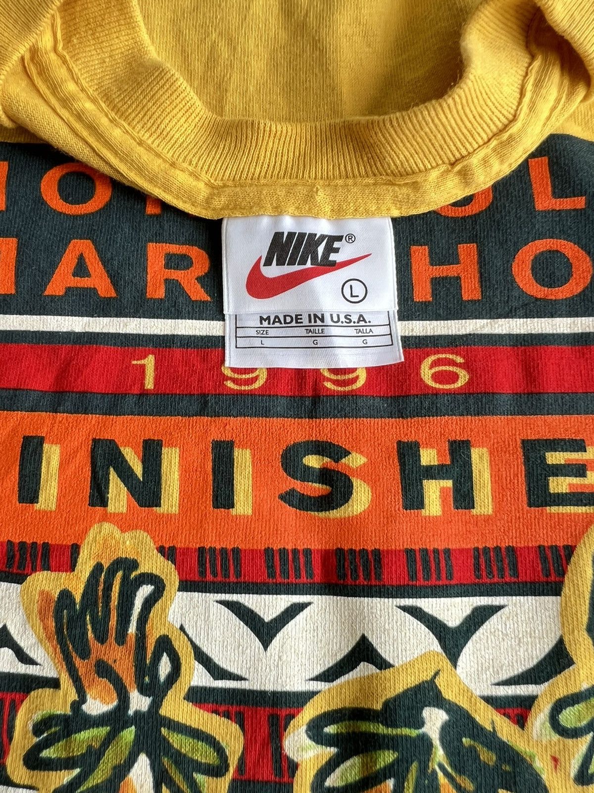 Nike Vintage 1996 Nike Honolulu Marathon Finisher Oversized Shirt Size US L / EU 52-54 / 3 - 5 Thumbnail