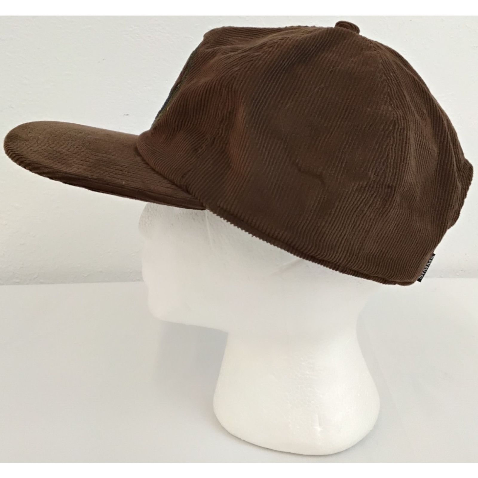 Simms Simms Corduroy Flat Brim Hat Brown Embroidered Double Haul Size ONE SIZE - 3 Thumbnail
