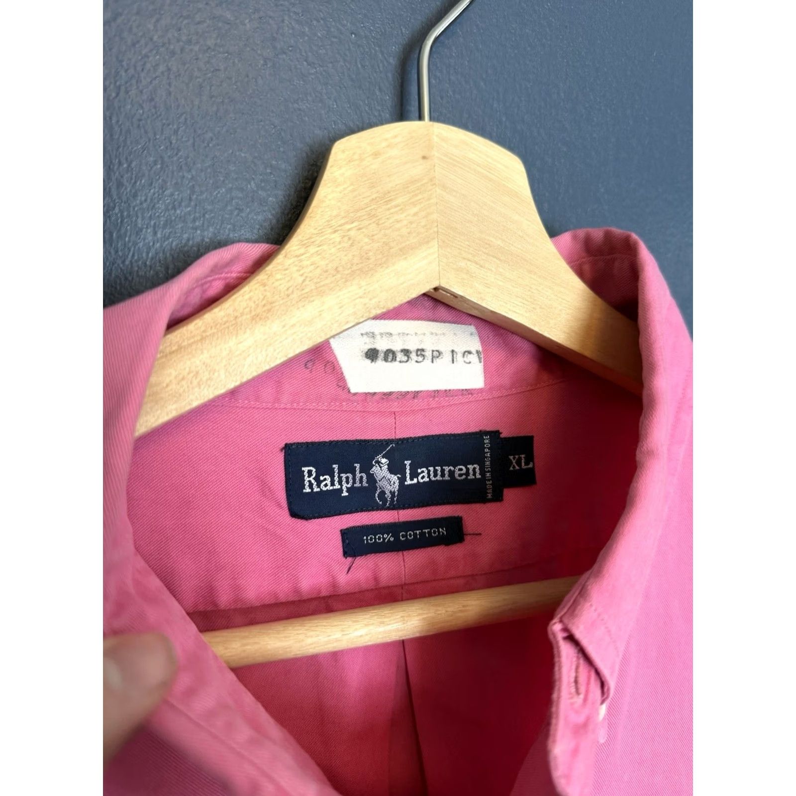 Polo Ralph Lauren VINTAGE Polo Ralph Lauren Blake Pink Cotton Button Up Shirt 90s Mens XL Size US XL / EU 56 / 4 - 2 Thumbnail