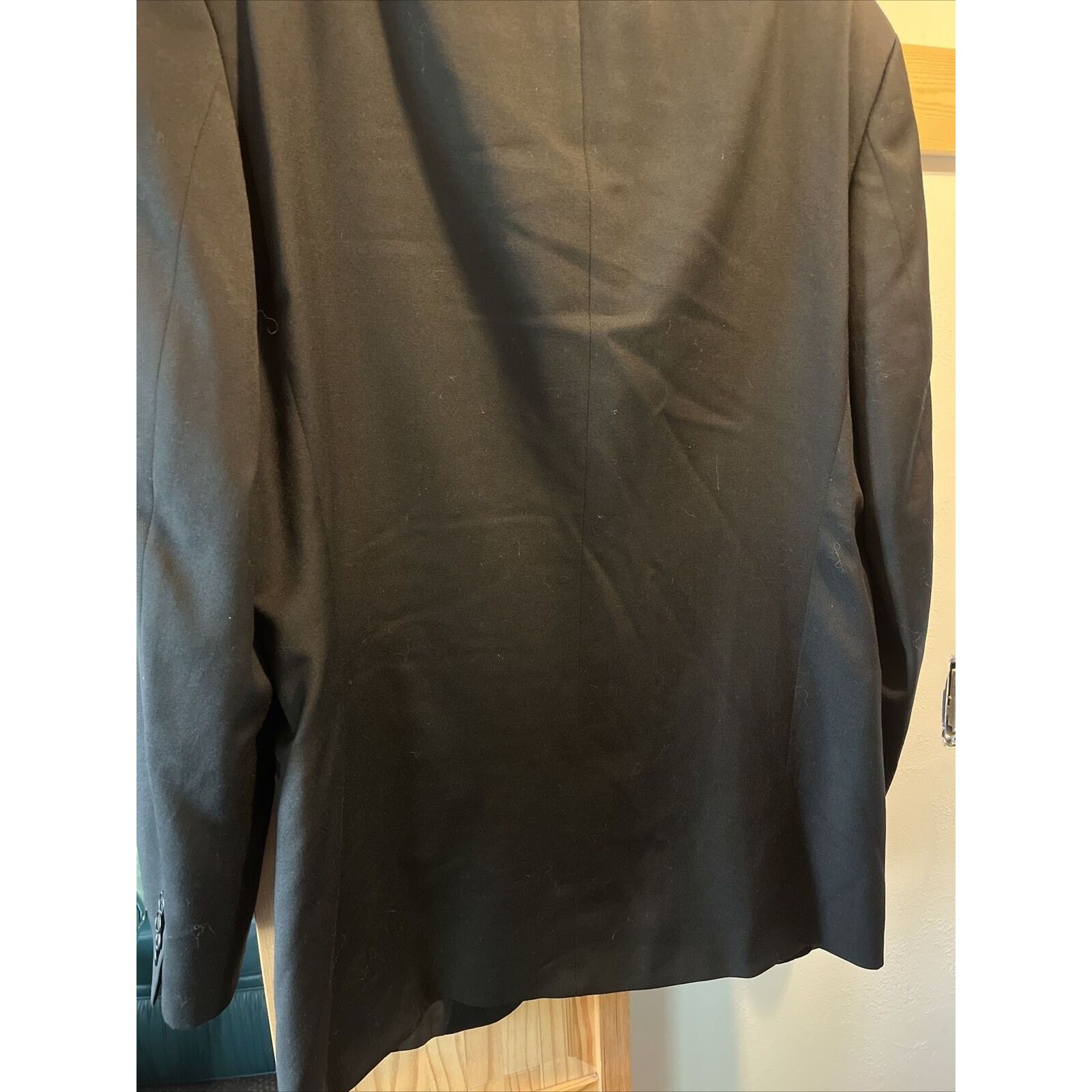 Hugo Boss Hugo Boss Einstein Men’s 42L 22x33 Blazer Black Button Wool Size 42L - 15 Thumbnail