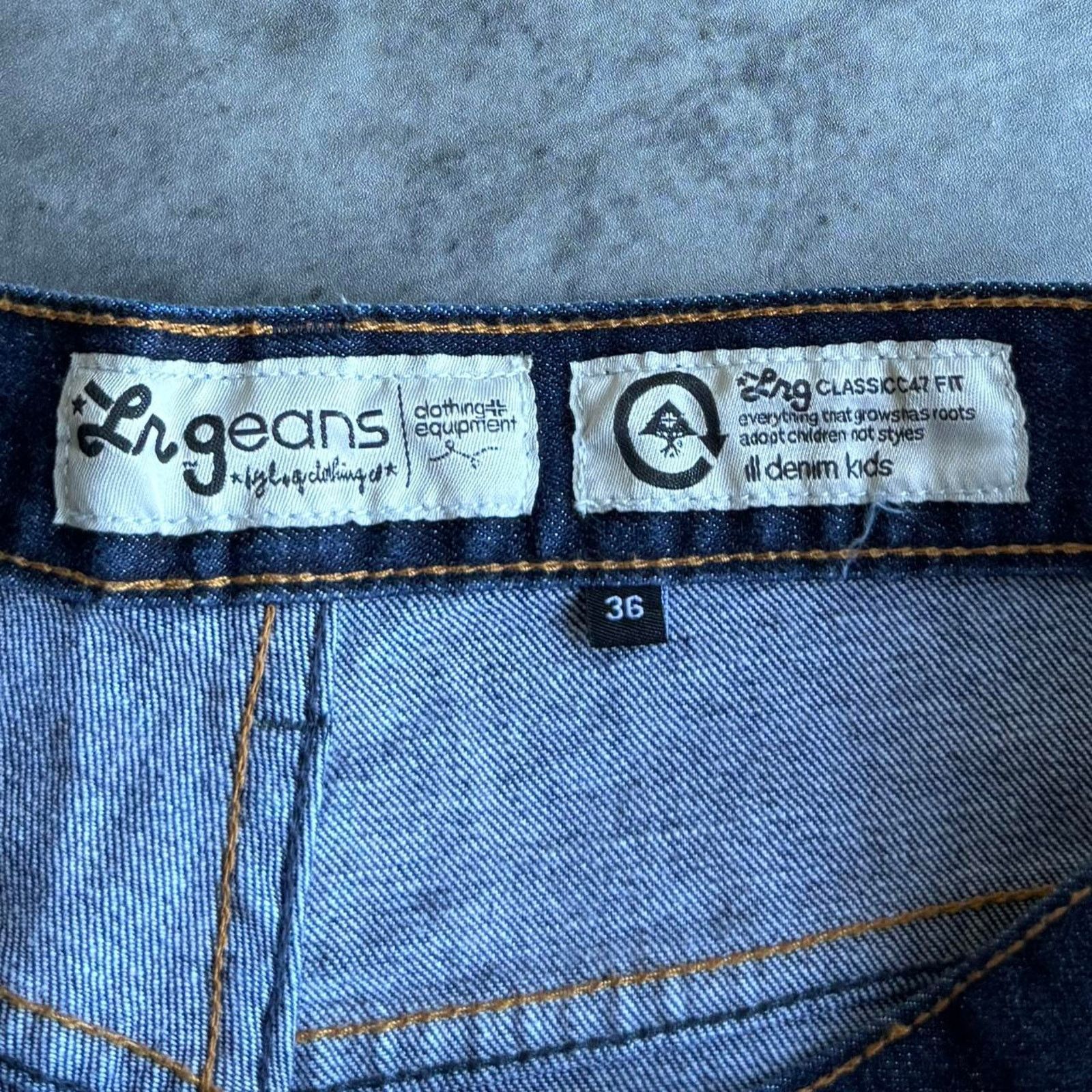 Japanese Brand × LRG × Vintage Vintage Y2K LRG Embroidered Grunge Opium Denim Jeans Size US 35 - 4 Thumbnail