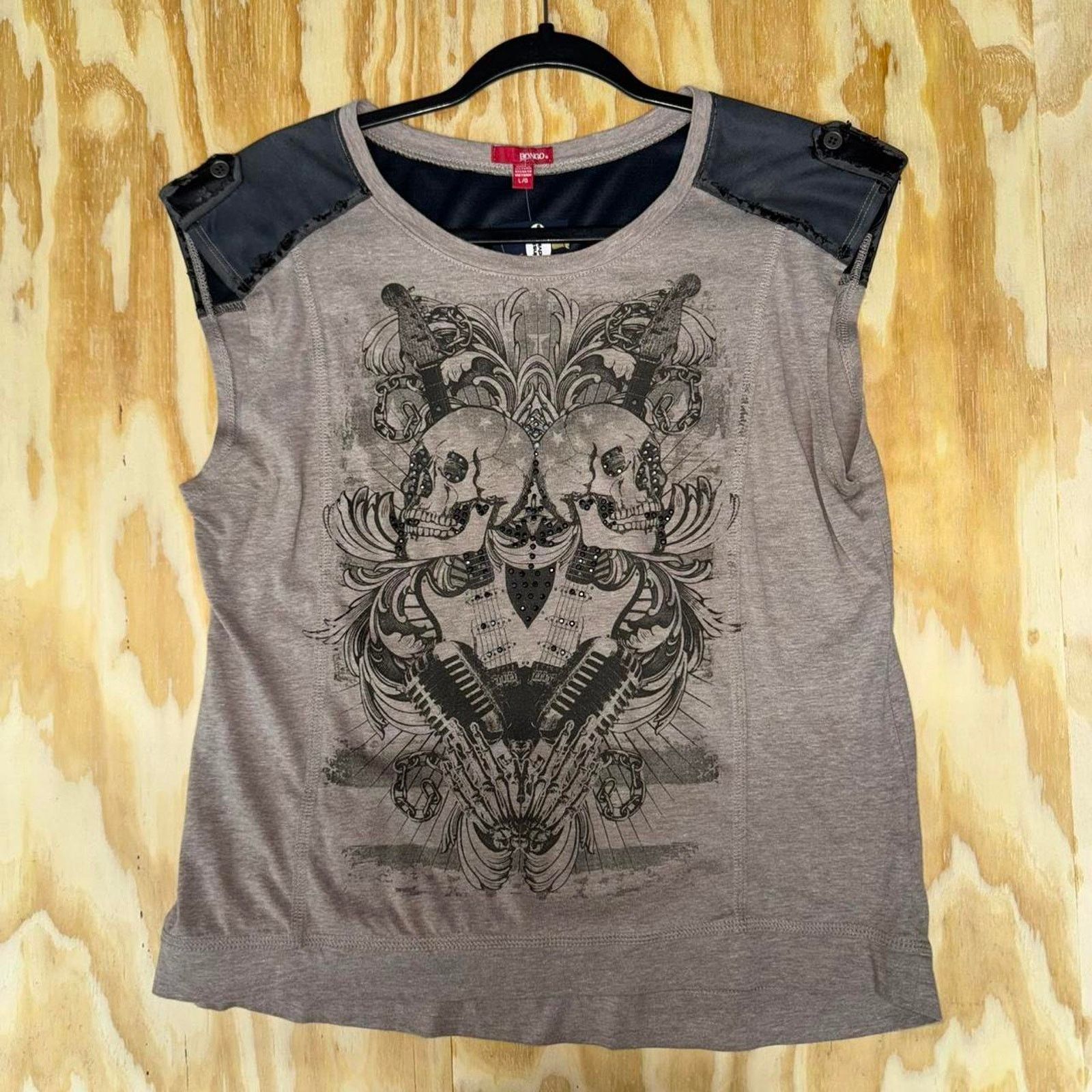 Vintage Vintage y2k bongo tank top femme / womens grunge t-shirt Size L / US 10 / IT 46 - 1 Thumbnail
