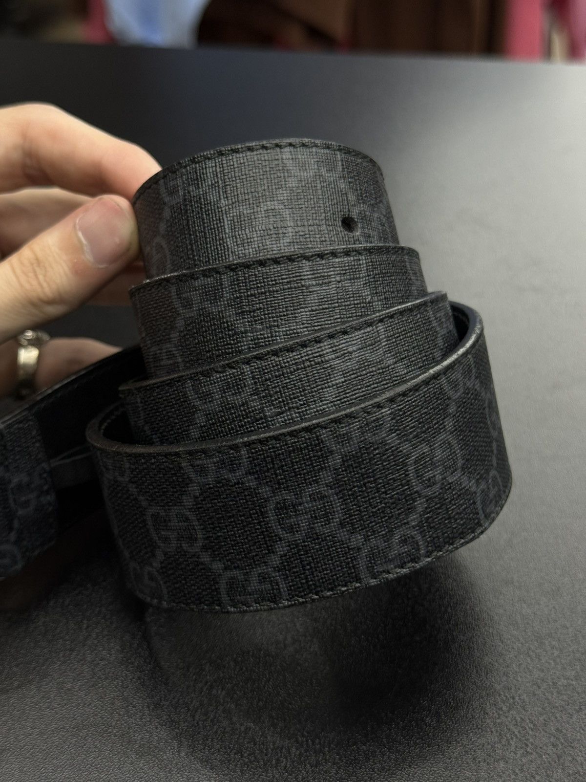 Gucci Gucci Black Monogram Belt Size 95/38 🧼 Size 38 - 10 Thumbnail